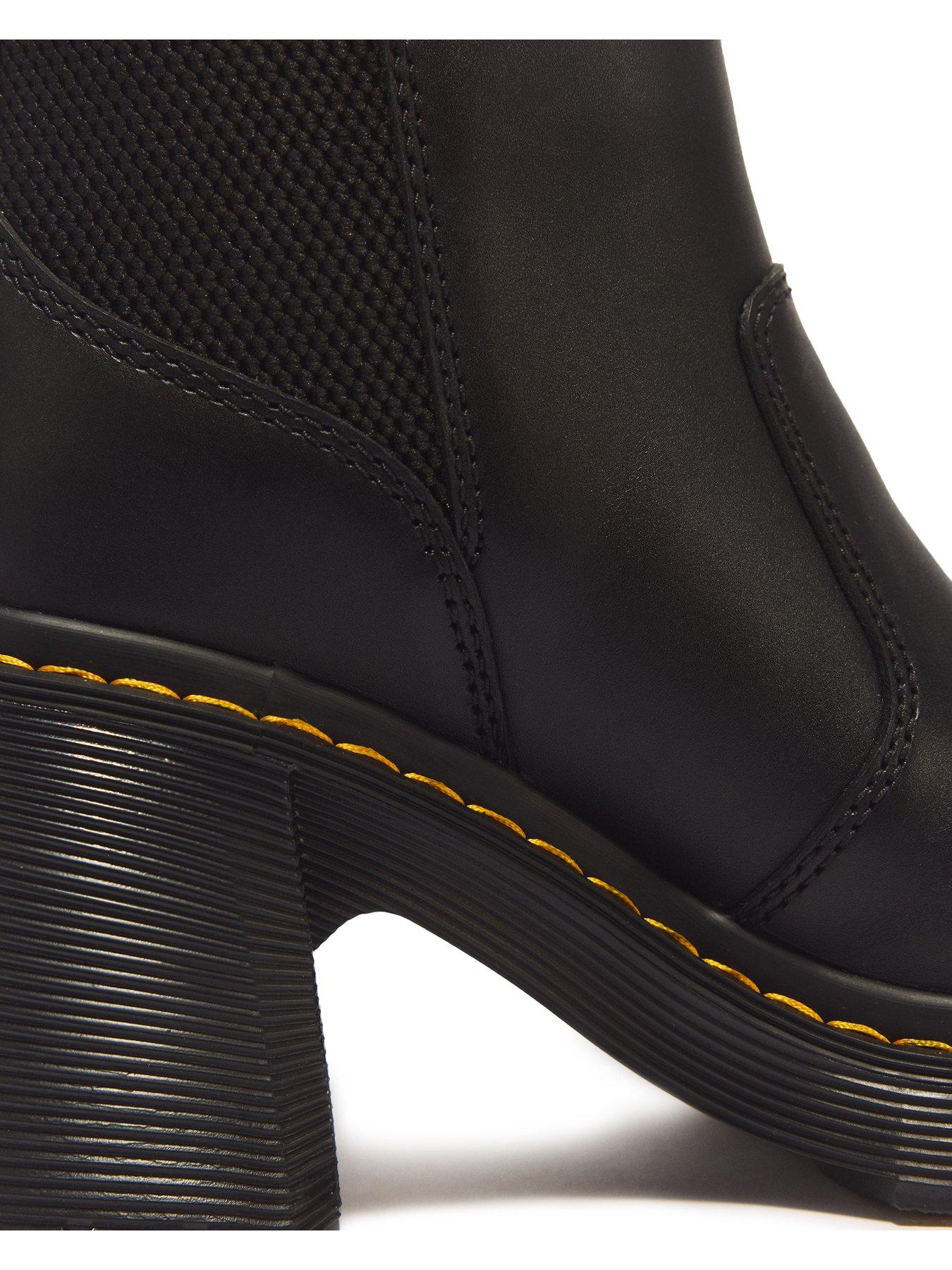Image 5 of 6 of Dr Martens Jesy Sendal Leather Heels - Black