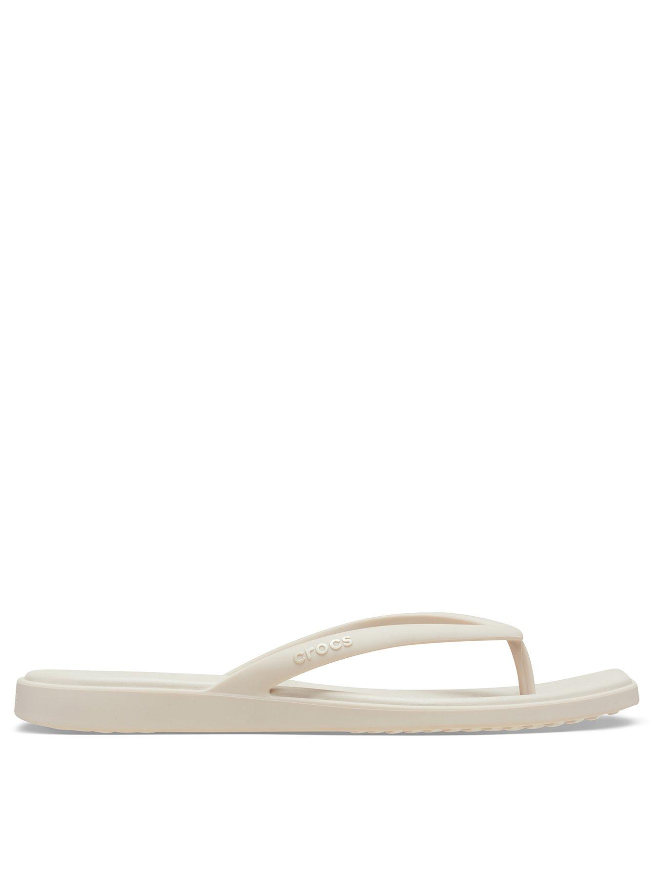 Image 1 of 6 of Crocs Miami Flip Flops - Cocoa Cream