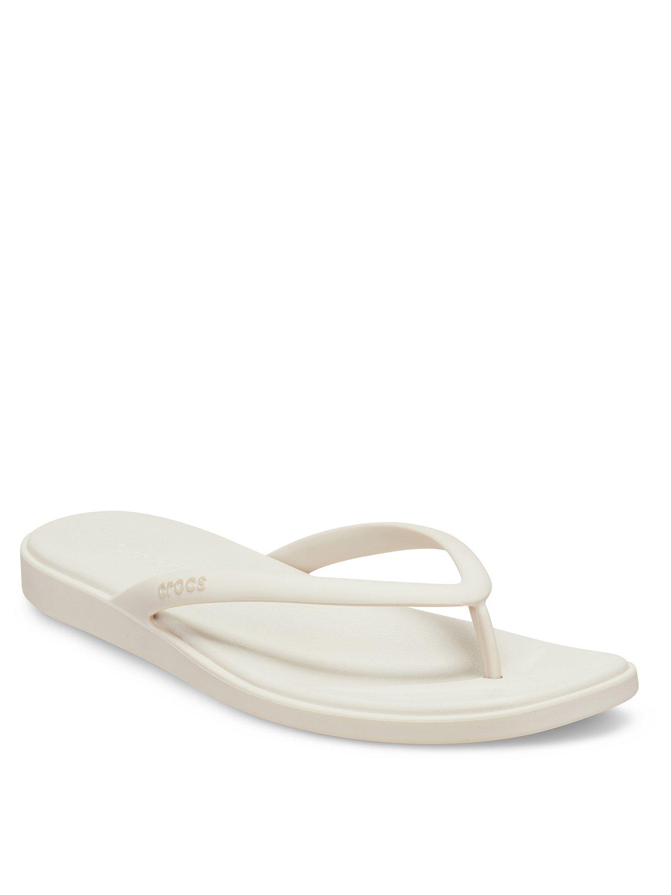 Image 2 of 6 of Crocs Miami Flip Flops - Cocoa Cream