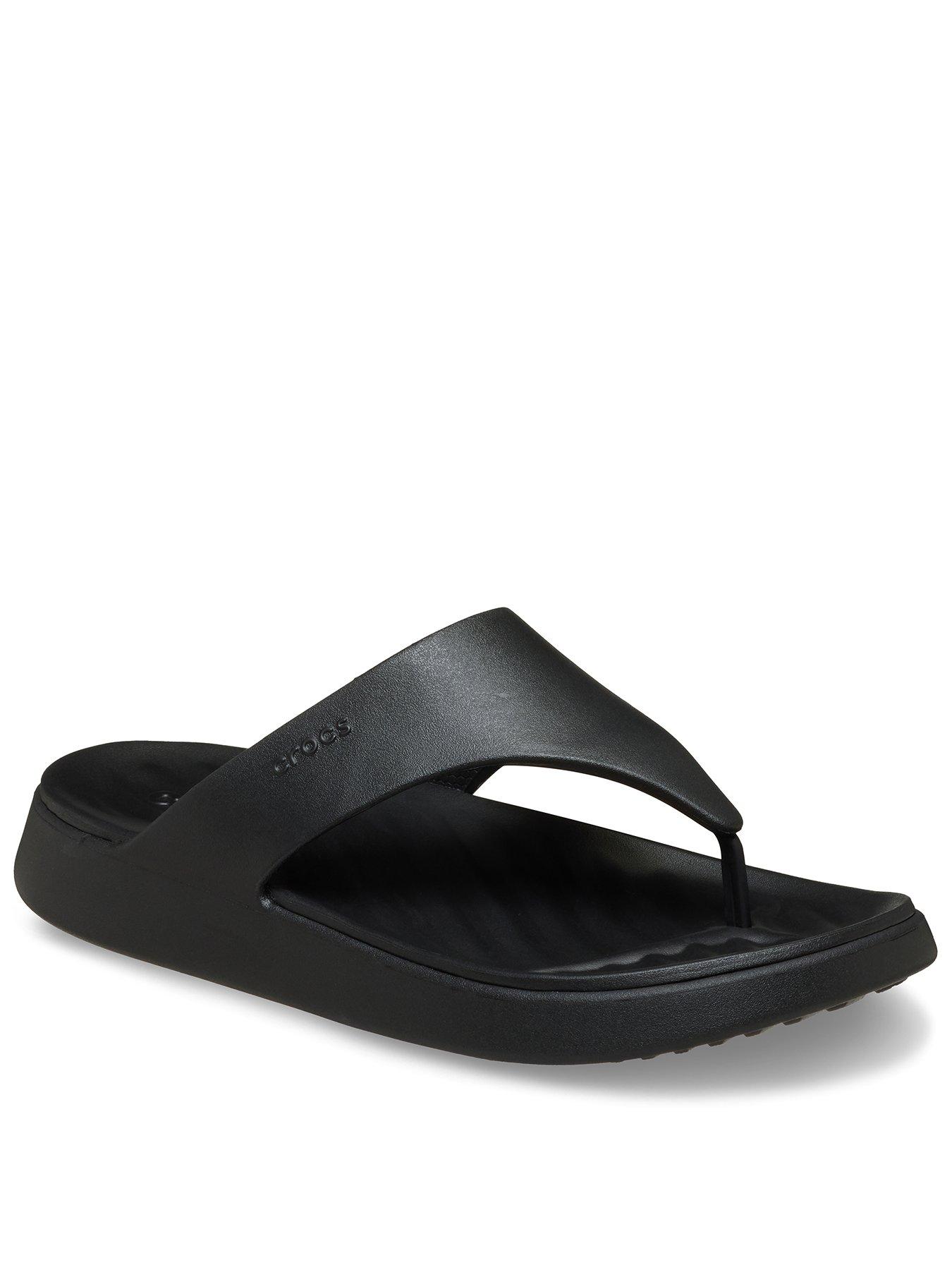Image 1 of 3 of Crocs Getaway Triangle Flip Sandal - Black