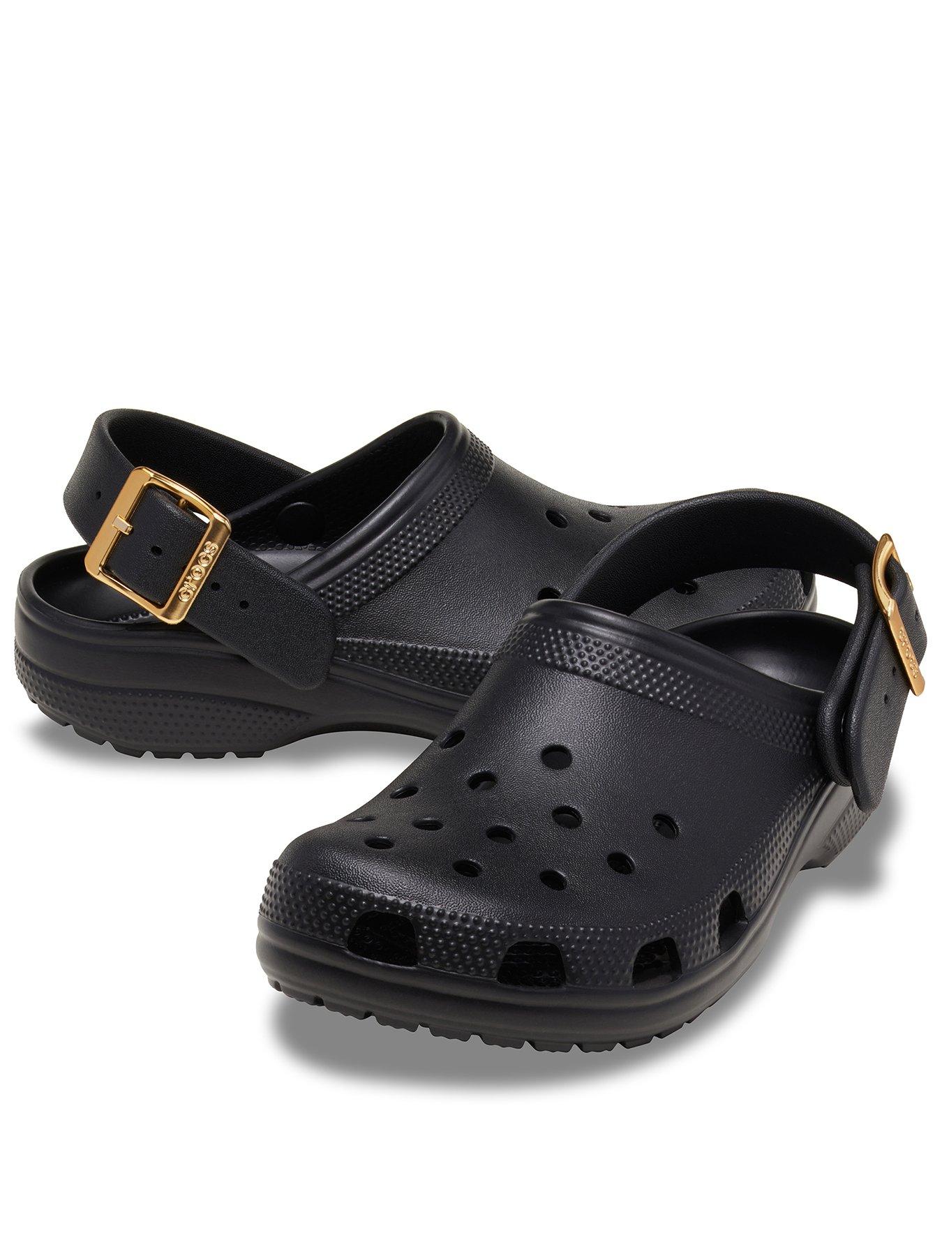 Crocs Classic Metallic Buckle Clog - Black