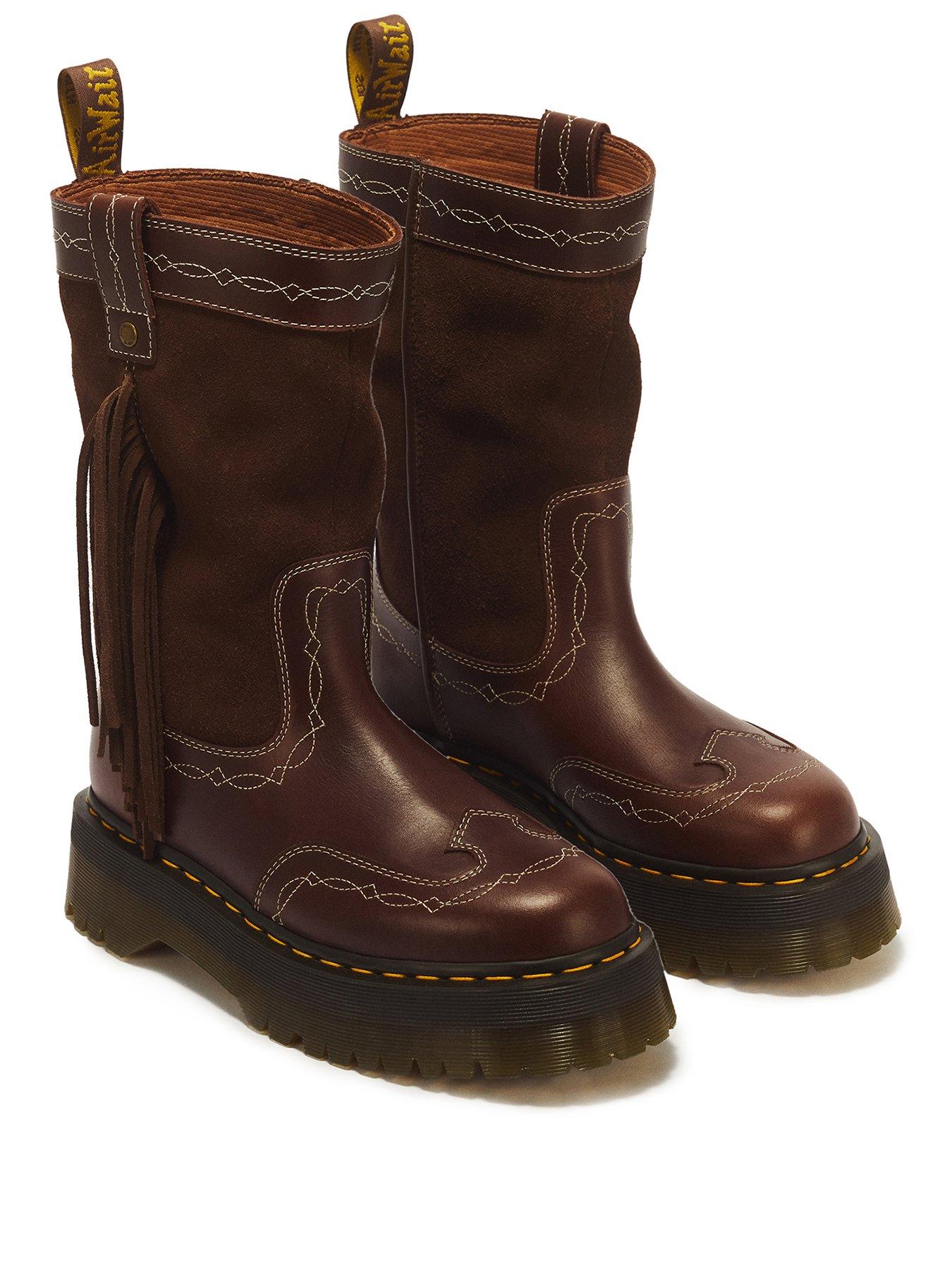 Image 2 of 7 of Dr Martens Fringe Mid Pull On Boot - Brown