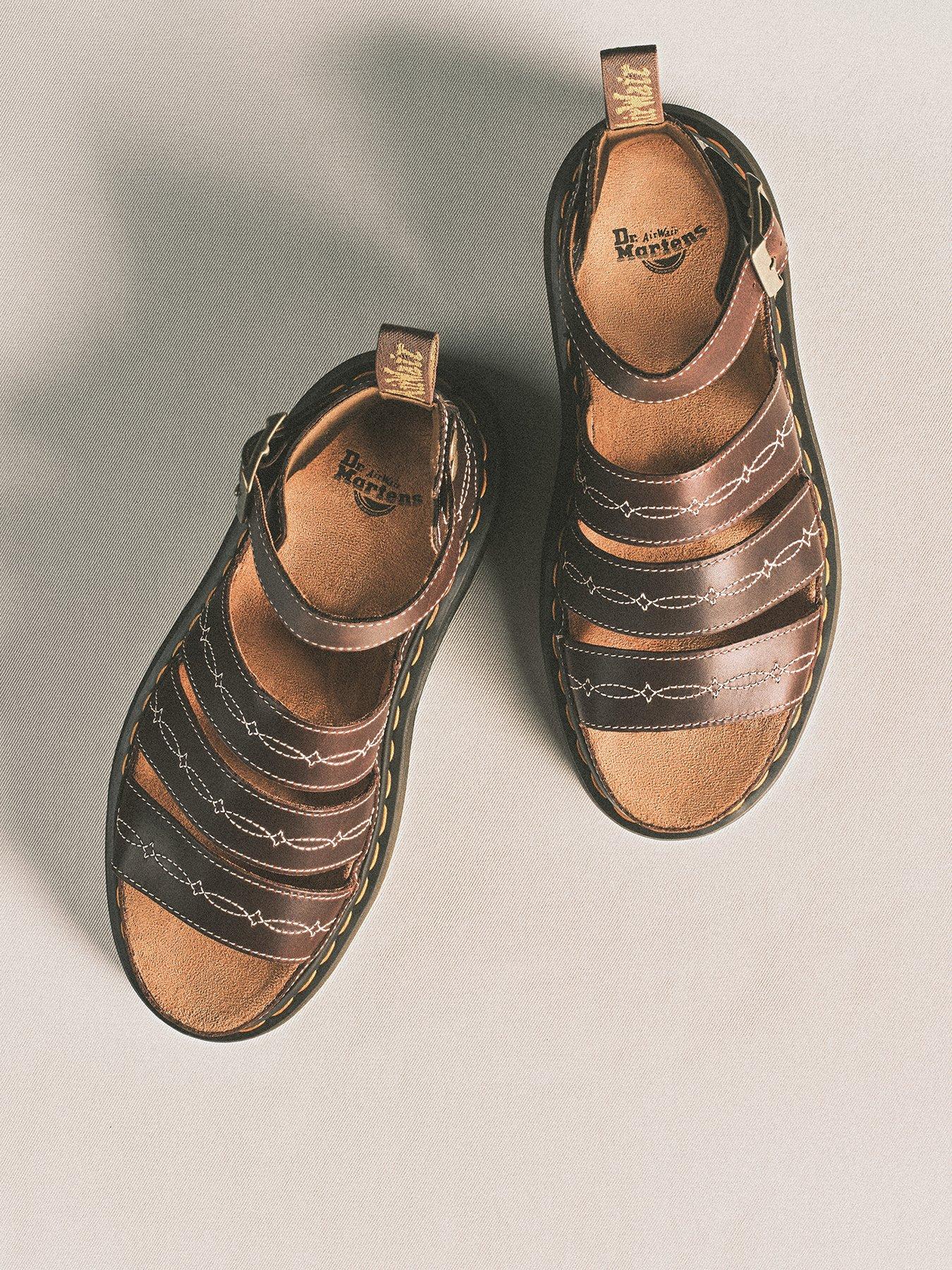 Dr Martens Clarissa Quad Rodeo 3 Strap Sandal - Brown