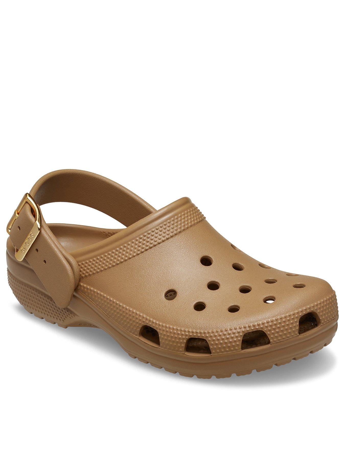 Image 2 of 6 of Crocs Classic Metallic Buckle Clogs - Sepia