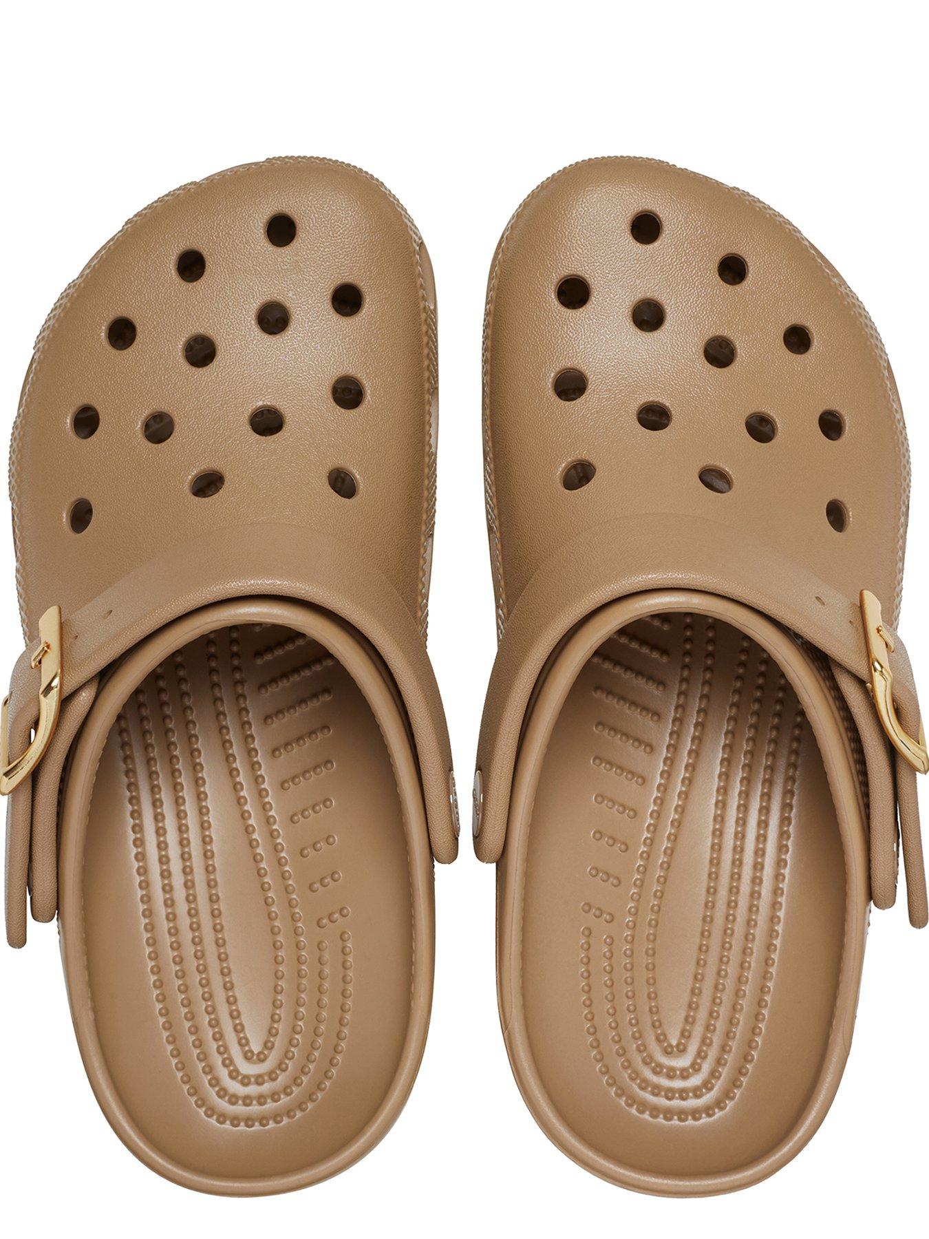 Image 4 of 6 of Crocs Classic Metallic Buckle Clogs - Sepia