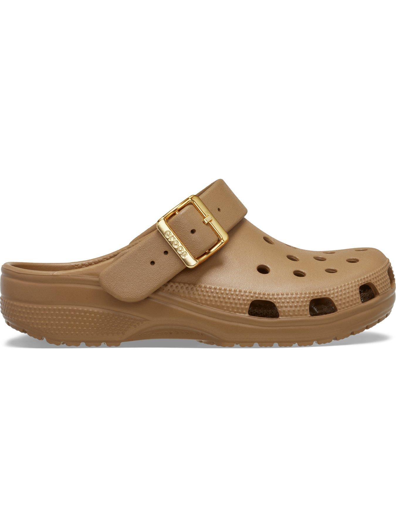 Image 5 of 6 of Crocs Classic Metallic Buckle Clogs - Sepia