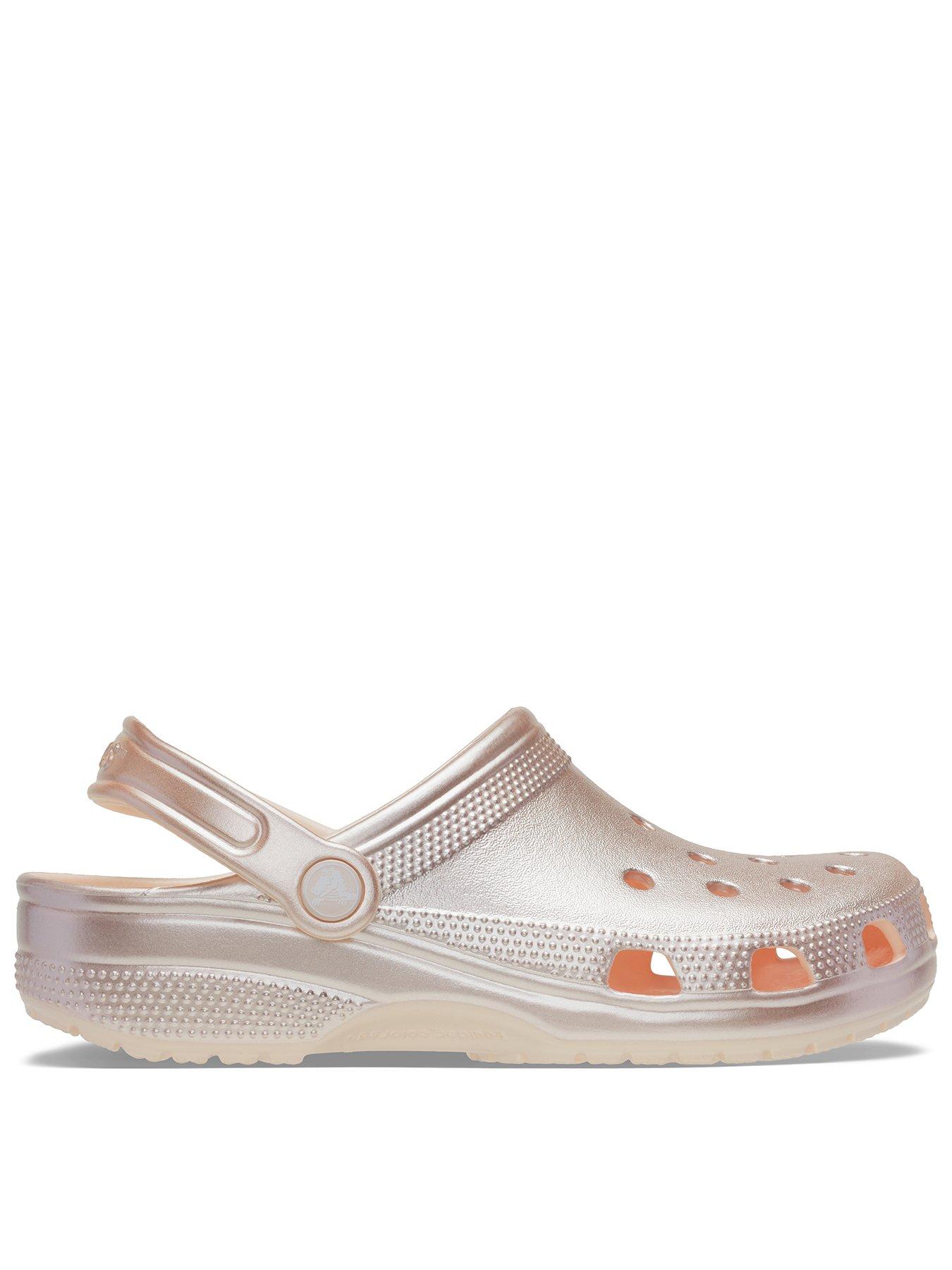Image 1 of 5 of Crocs Classic Tinted Metallic Clogs - Peach Ice
