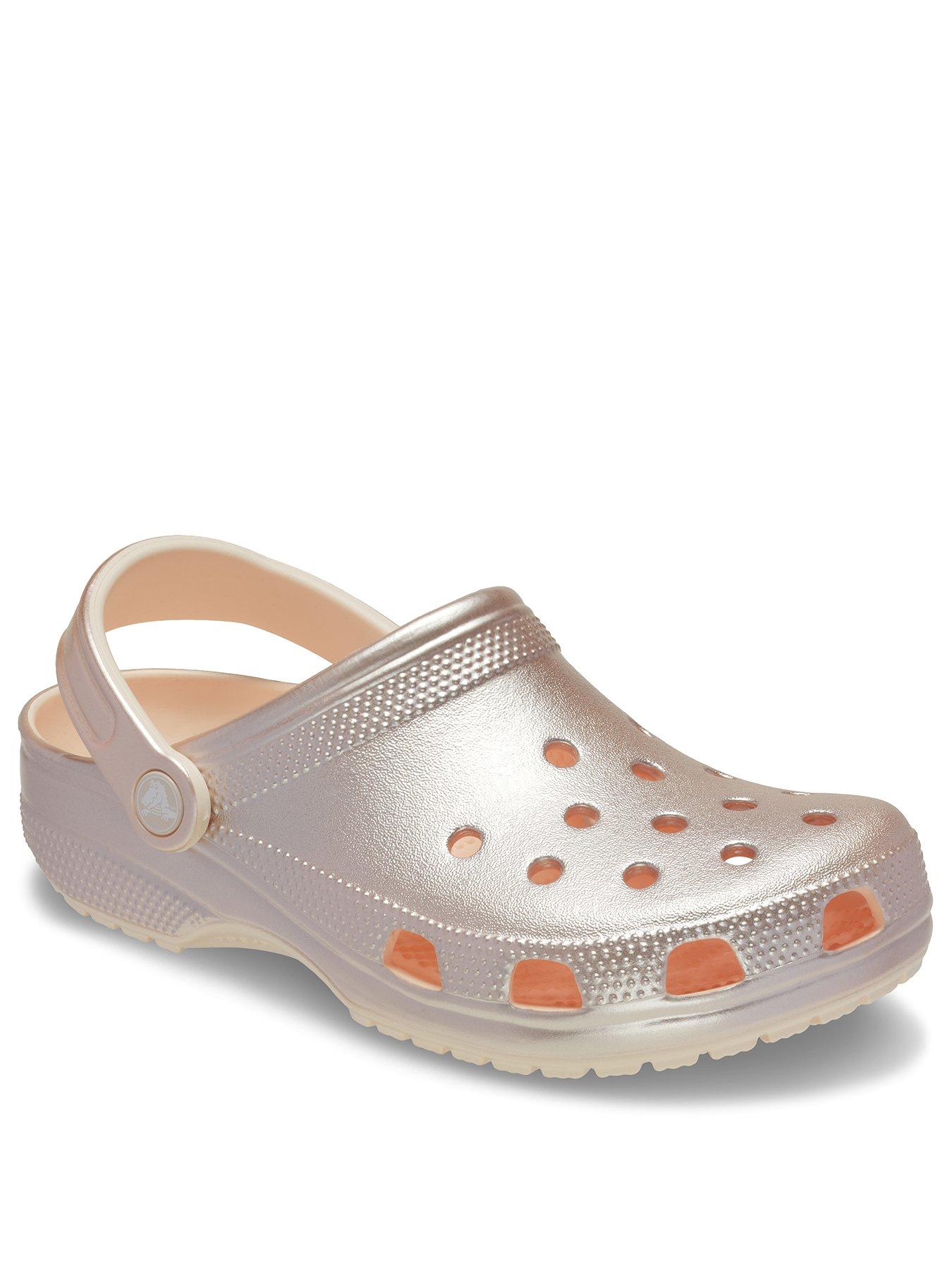 Image 2 of 5 of Crocs Classic Tinted Metallic Clogs - Peach Ice