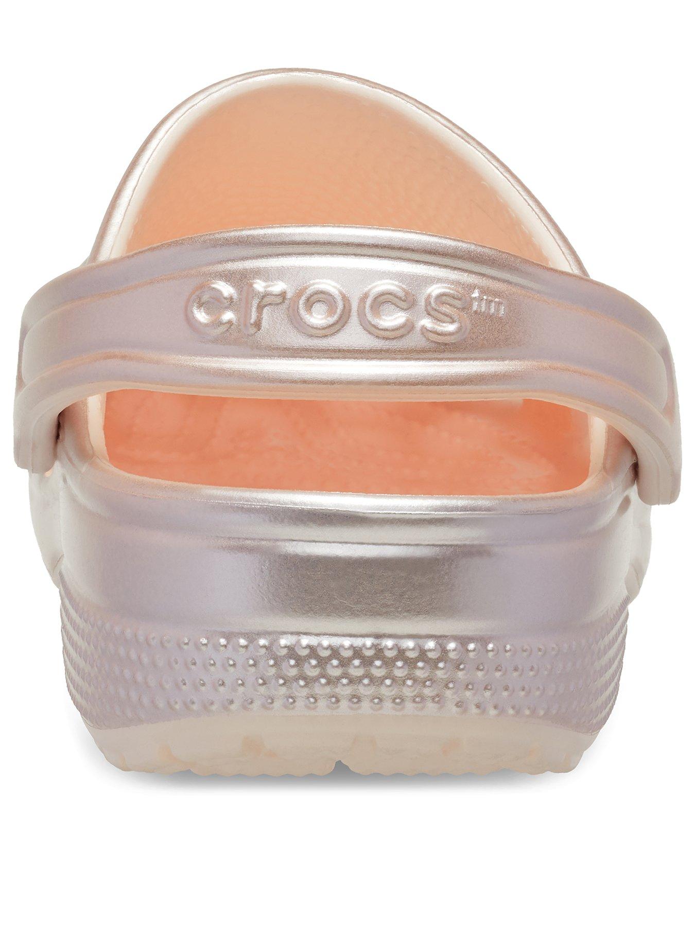 Image 3 of 5 of Crocs Classic Tinted Metallic Clogs - Peach Ice