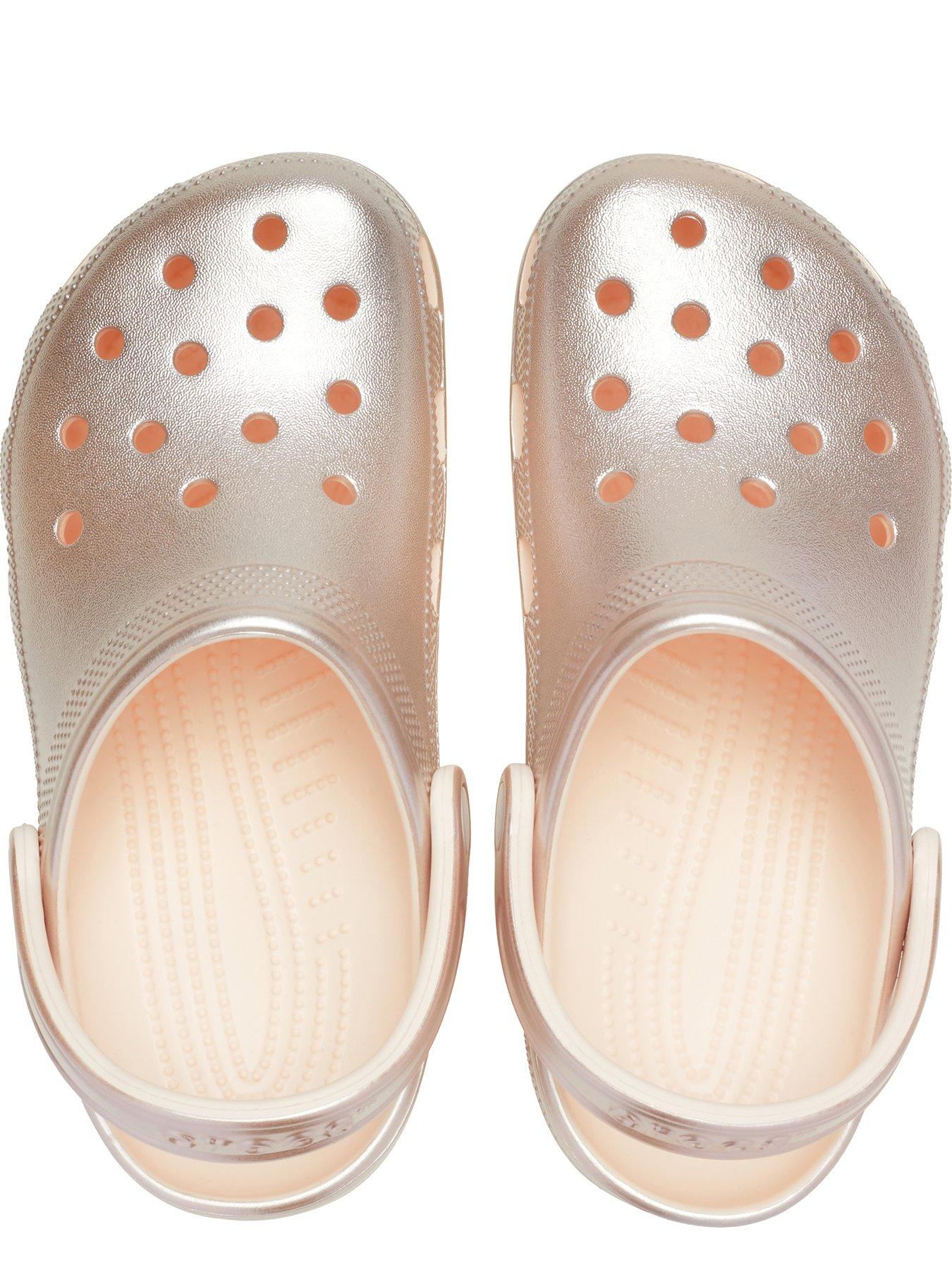 Image 4 of 5 of Crocs Classic Tinted Metallic Clogs - Peach Ice