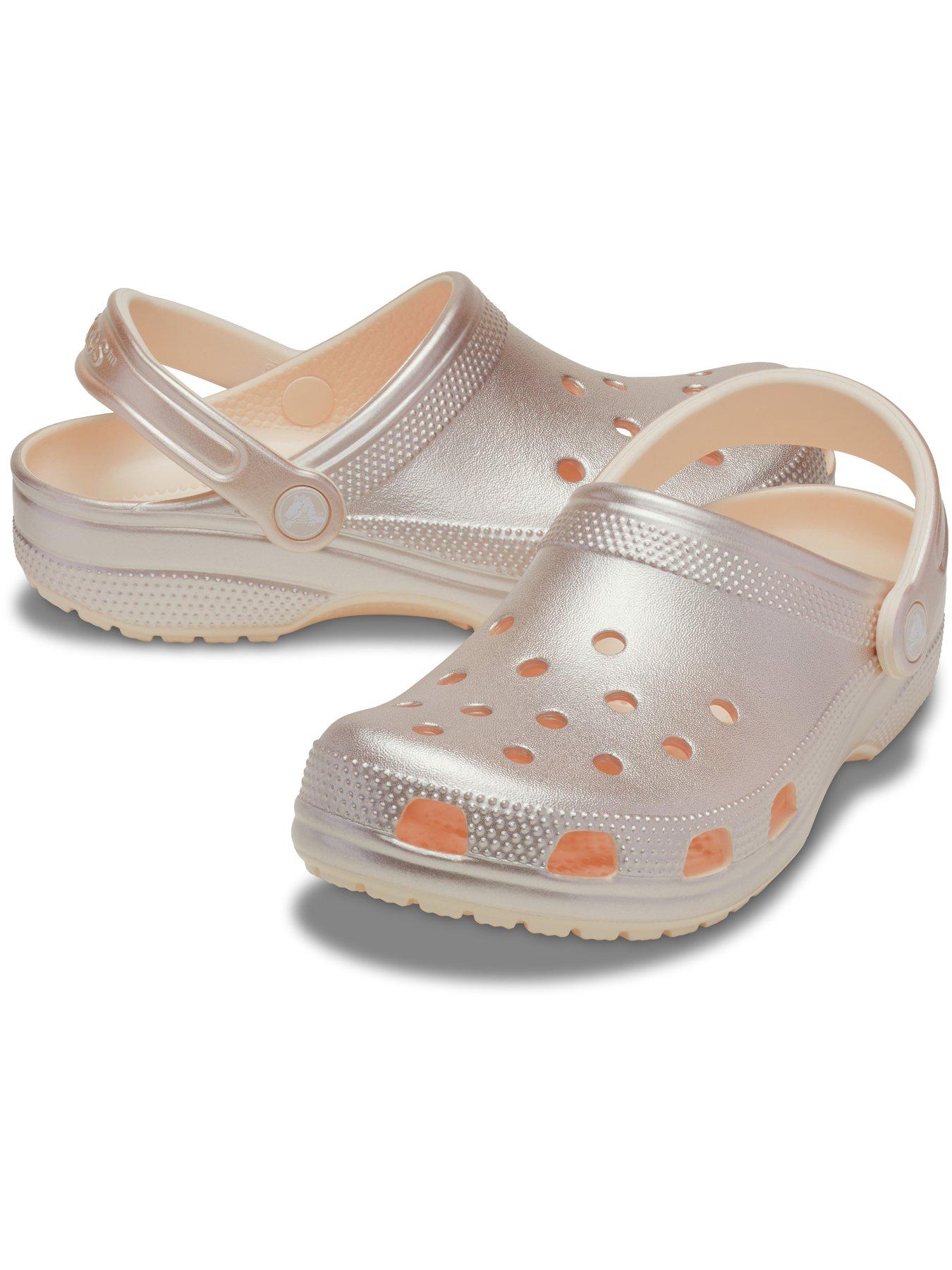 Image 5 of 5 of Crocs Classic Tinted Metallic Clogs - Peach Ice