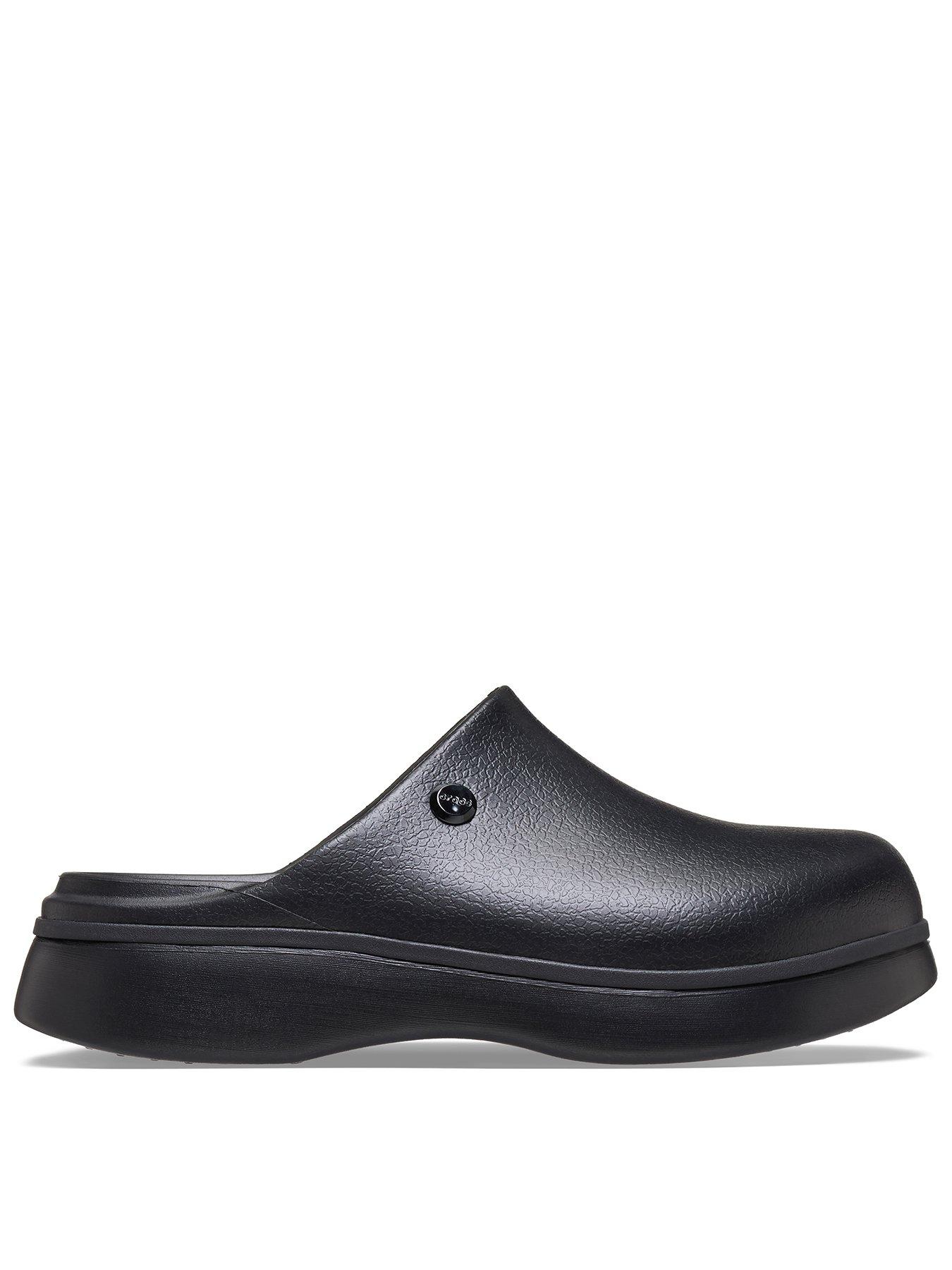 Image 1 of 6 of Crocs Dylan Notched Clogs - Black