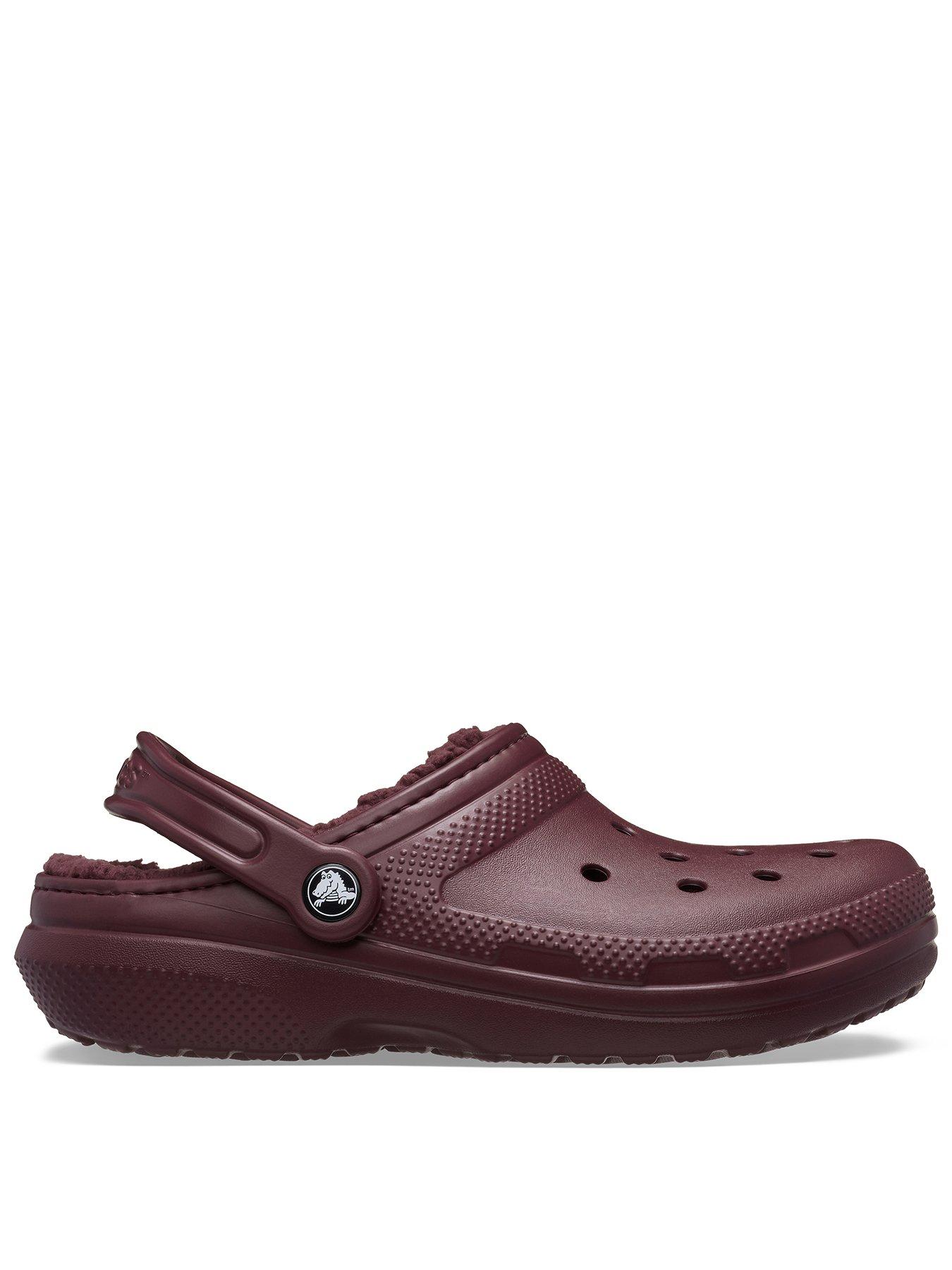 Image 1 of 7 of Crocs Crocs Classic Fleece Lined Clogs - Red