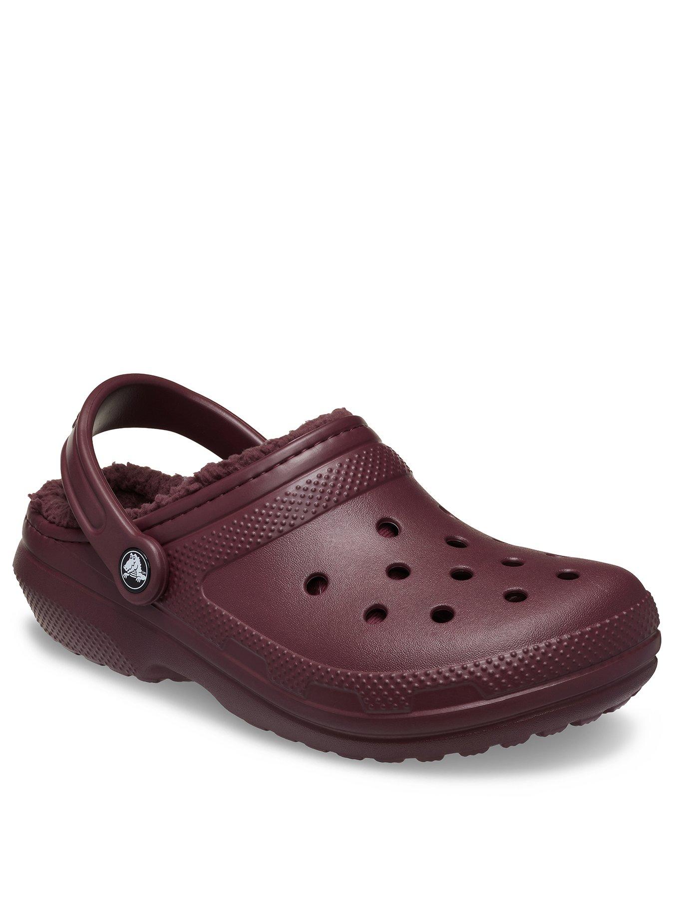 Image 2 of 7 of Crocs Crocs Classic Fleece Lined Clogs - Red