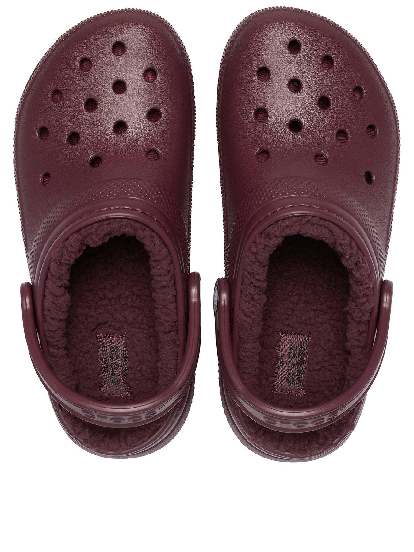 Image 3 of 7 of Crocs Crocs Classic Fleece Lined Clogs - Red