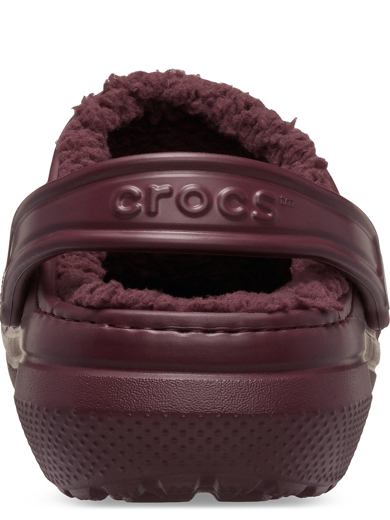 Image 4 of 7 of Crocs Crocs Classic Fleece Lined Clogs - Red