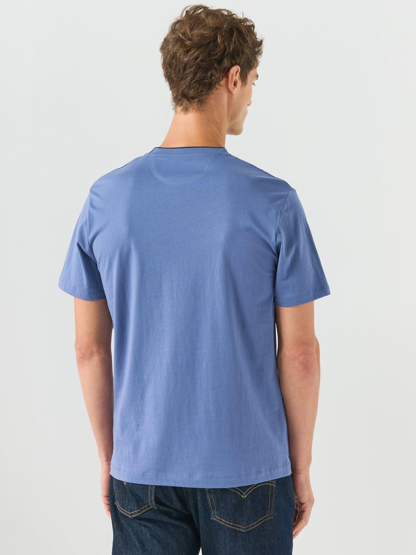 Image 2 of 6 of Hackett Heritage H Small Logo T-Shirt - Blue