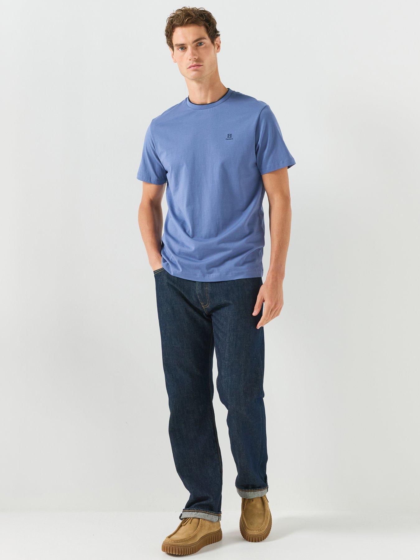 Image 3 of 6 of Hackett Heritage H Small Logo T-Shirt - Blue
