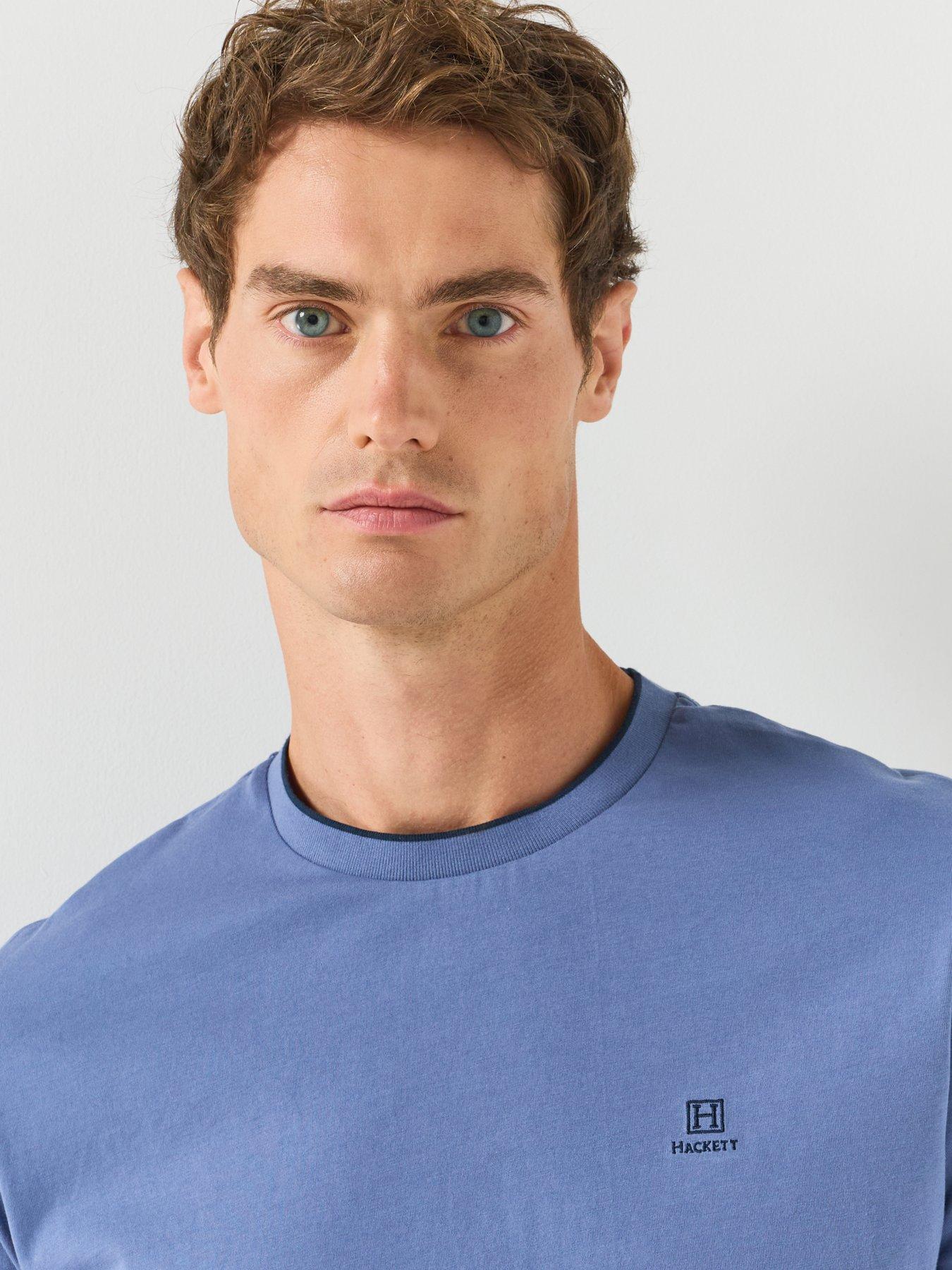 Image 4 of 6 of Hackett Heritage H Small Logo T-Shirt - Blue
