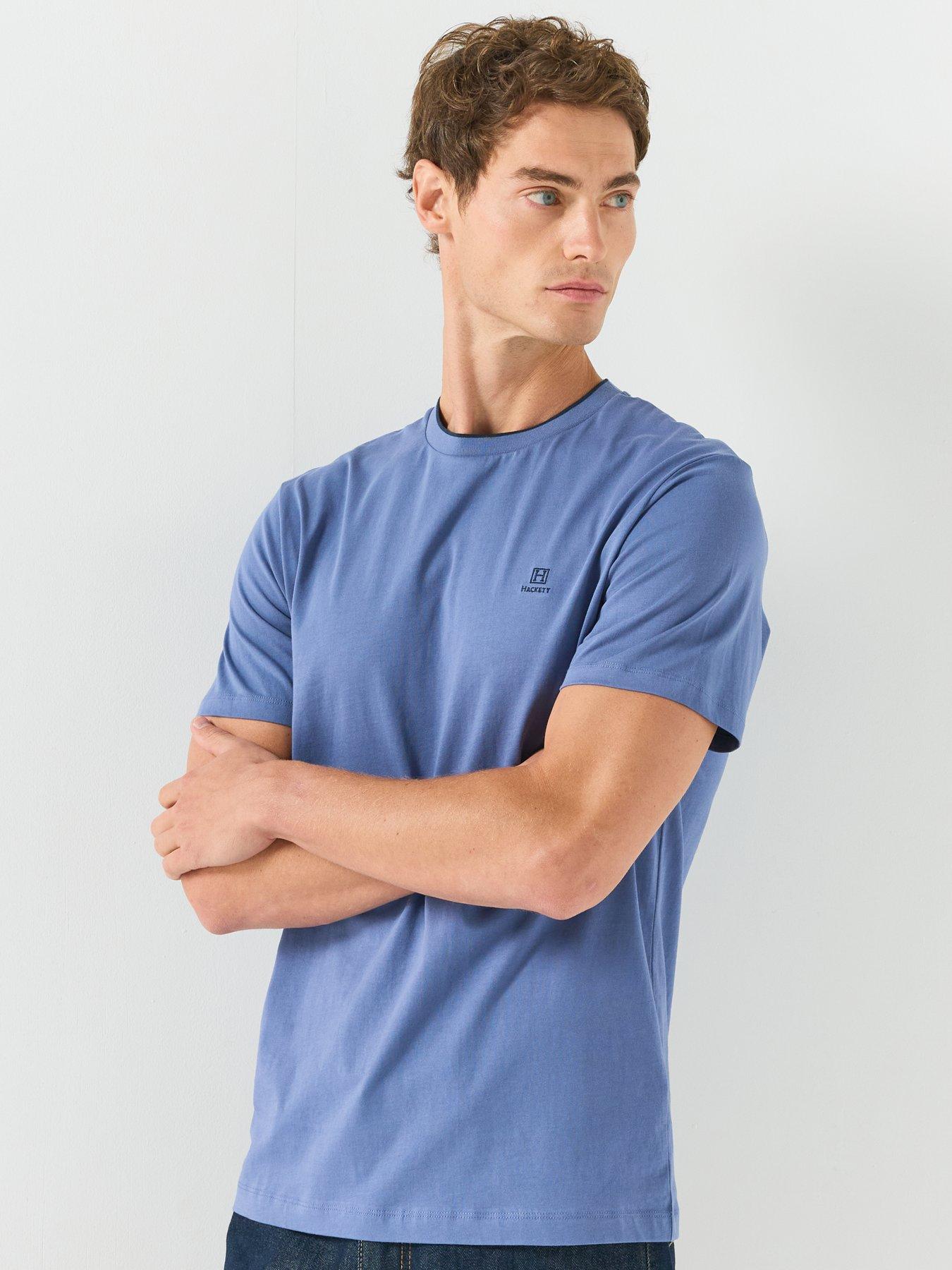 Image 5 of 6 of Hackett Heritage H Small Logo T-Shirt - Blue