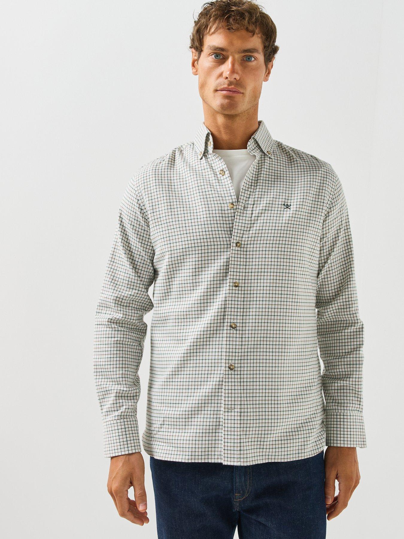Image 5 of 6 of Hackett London Flannel Check Longsleeve Shirt - Dark Green