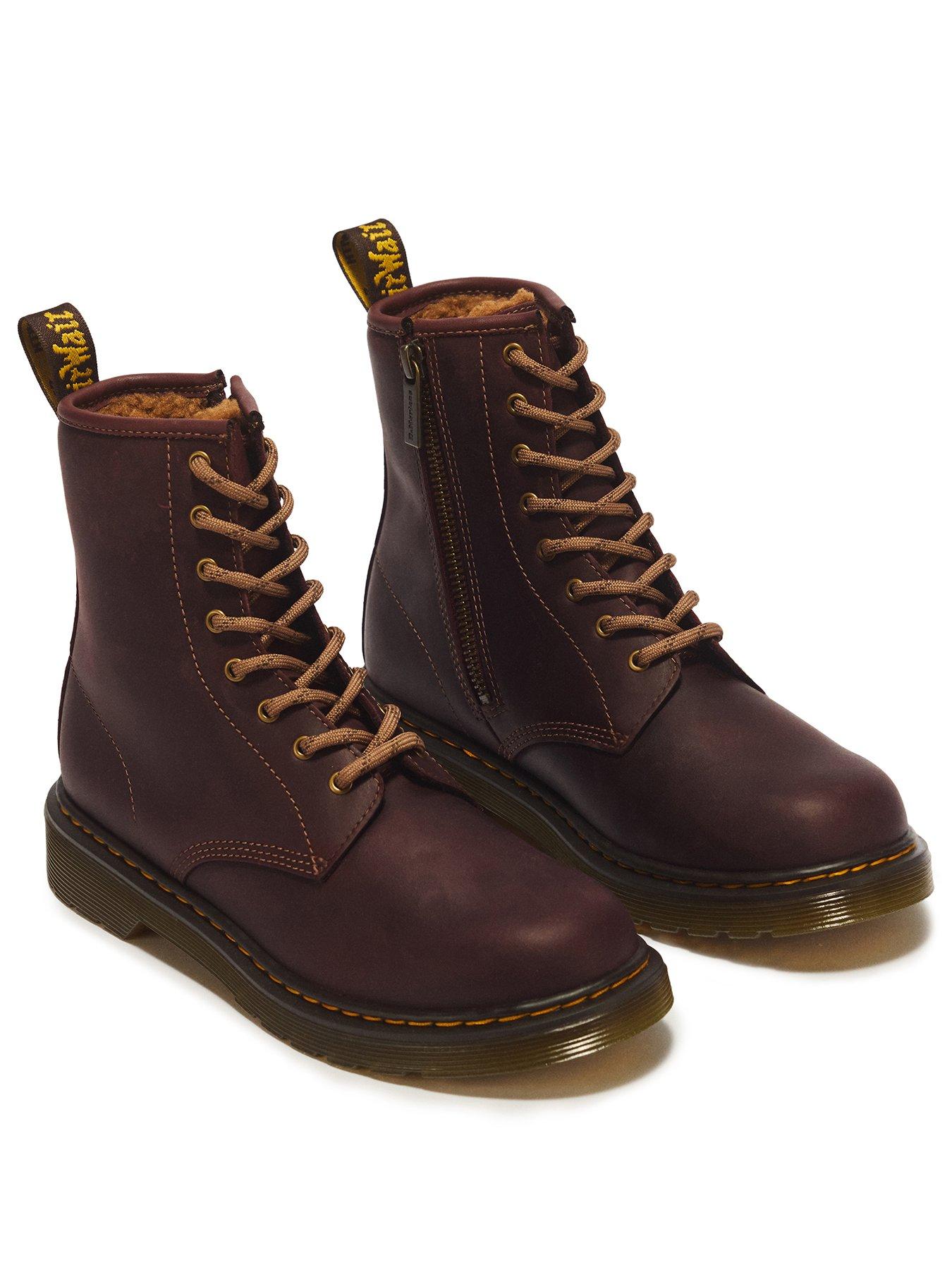 Image 2 of 7 of Dr Martens Youth Serena 1460 Leather Lace-Up Boots - Brown