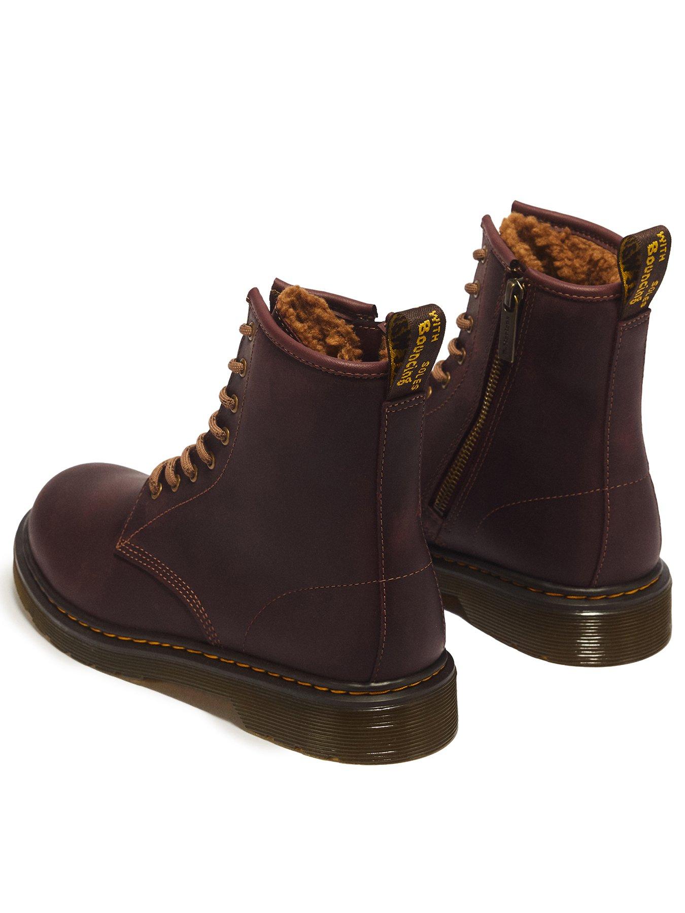 Image 3 of 7 of Dr Martens Youth Serena 1460 Leather Lace-Up Boots - Brown
