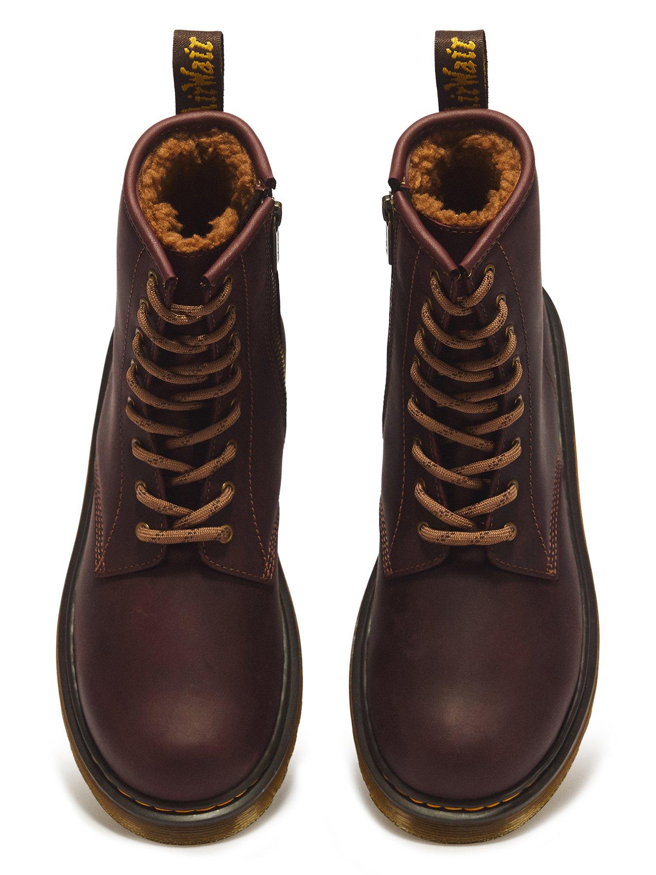 Image 4 of 7 of Dr Martens Youth Serena 1460 Leather Lace-Up Boots - Brown