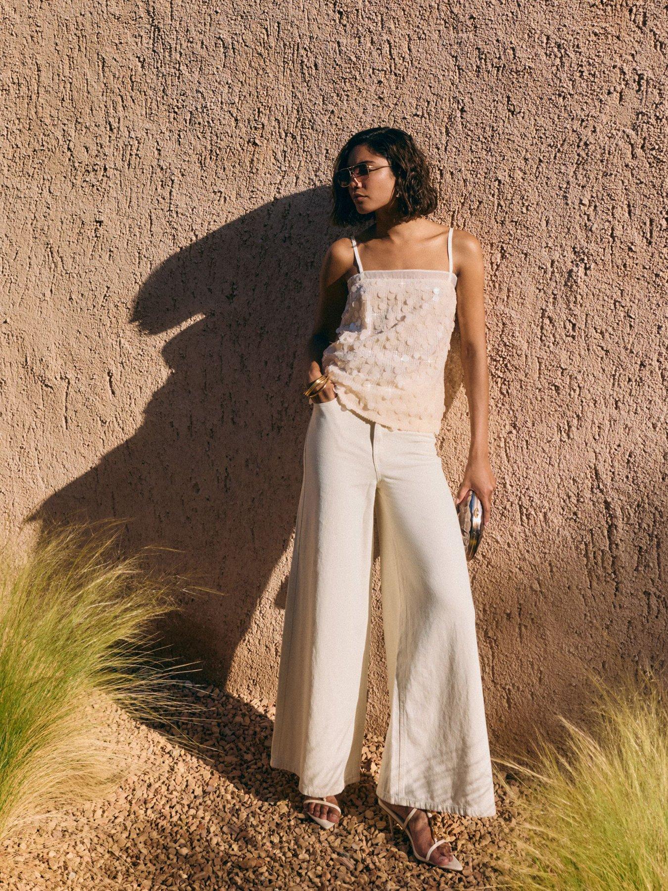 Image 2 of 4 of Friends Like These Cream Sequin Cami Top