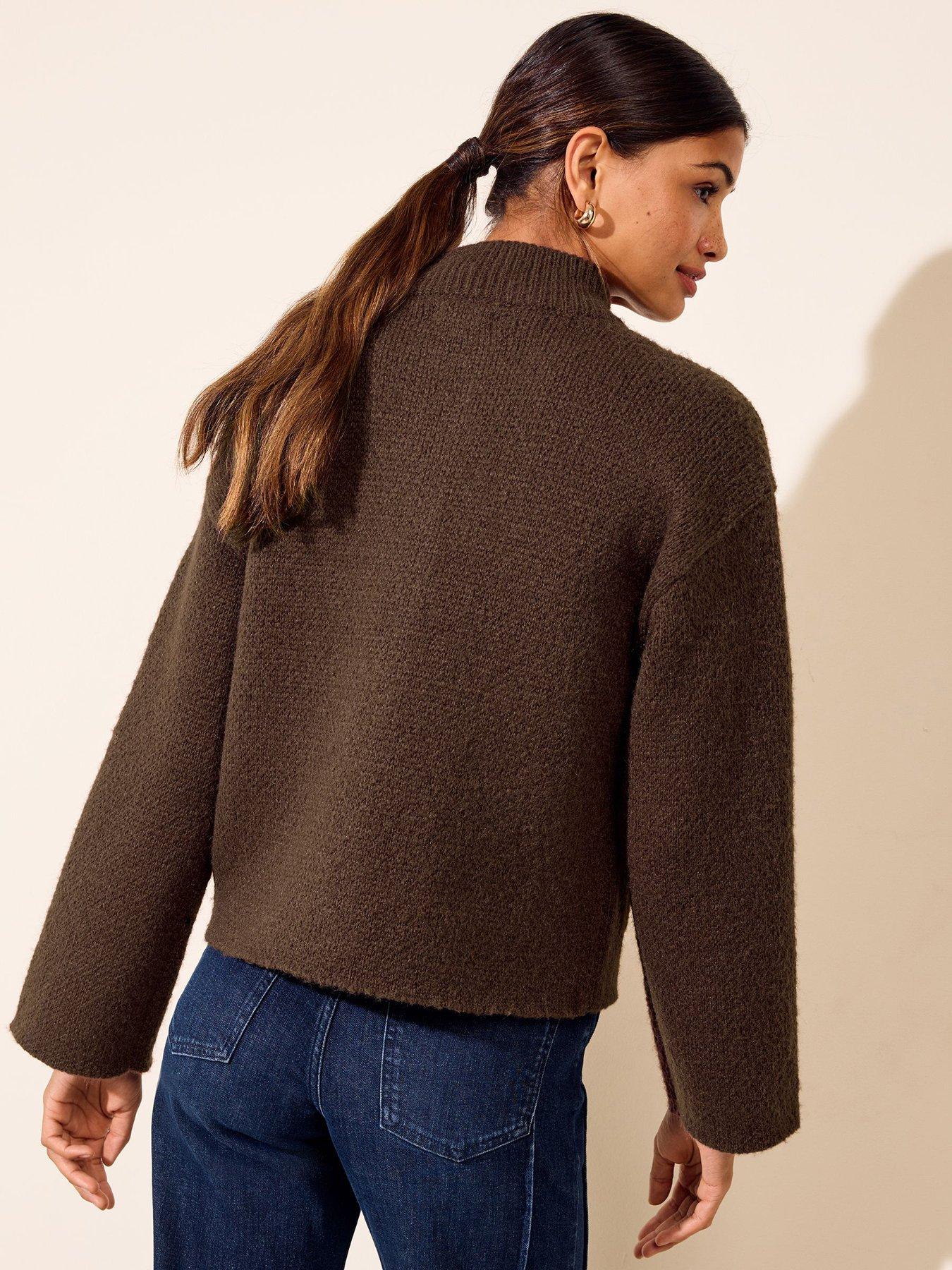 Image 2 of 5 of Friends Like These Neutral Knitted Bomber Cardigan