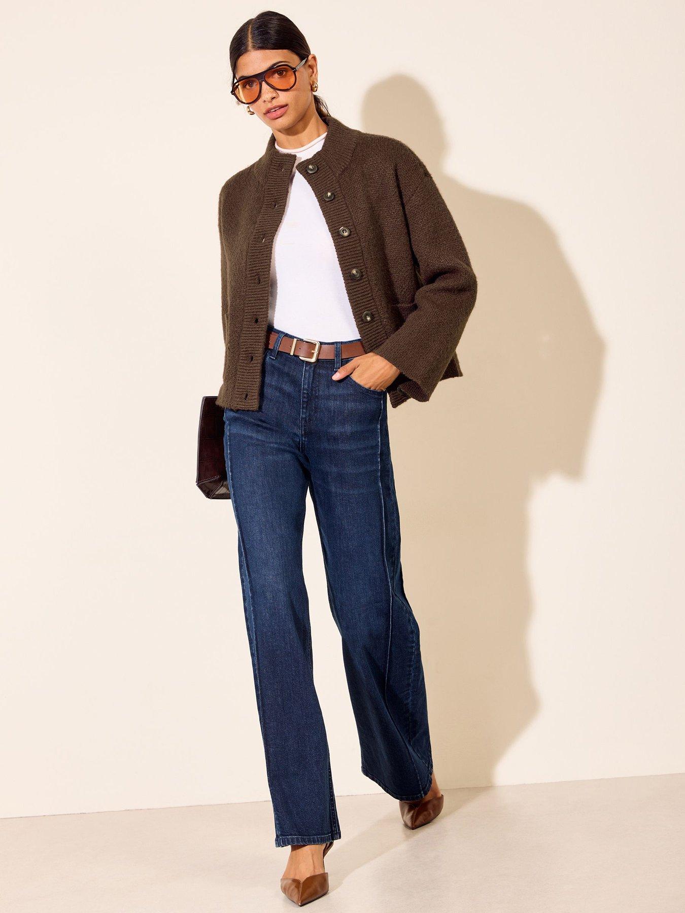 Image 3 of 5 of Friends Like These Neutral Knitted Bomber Cardigan