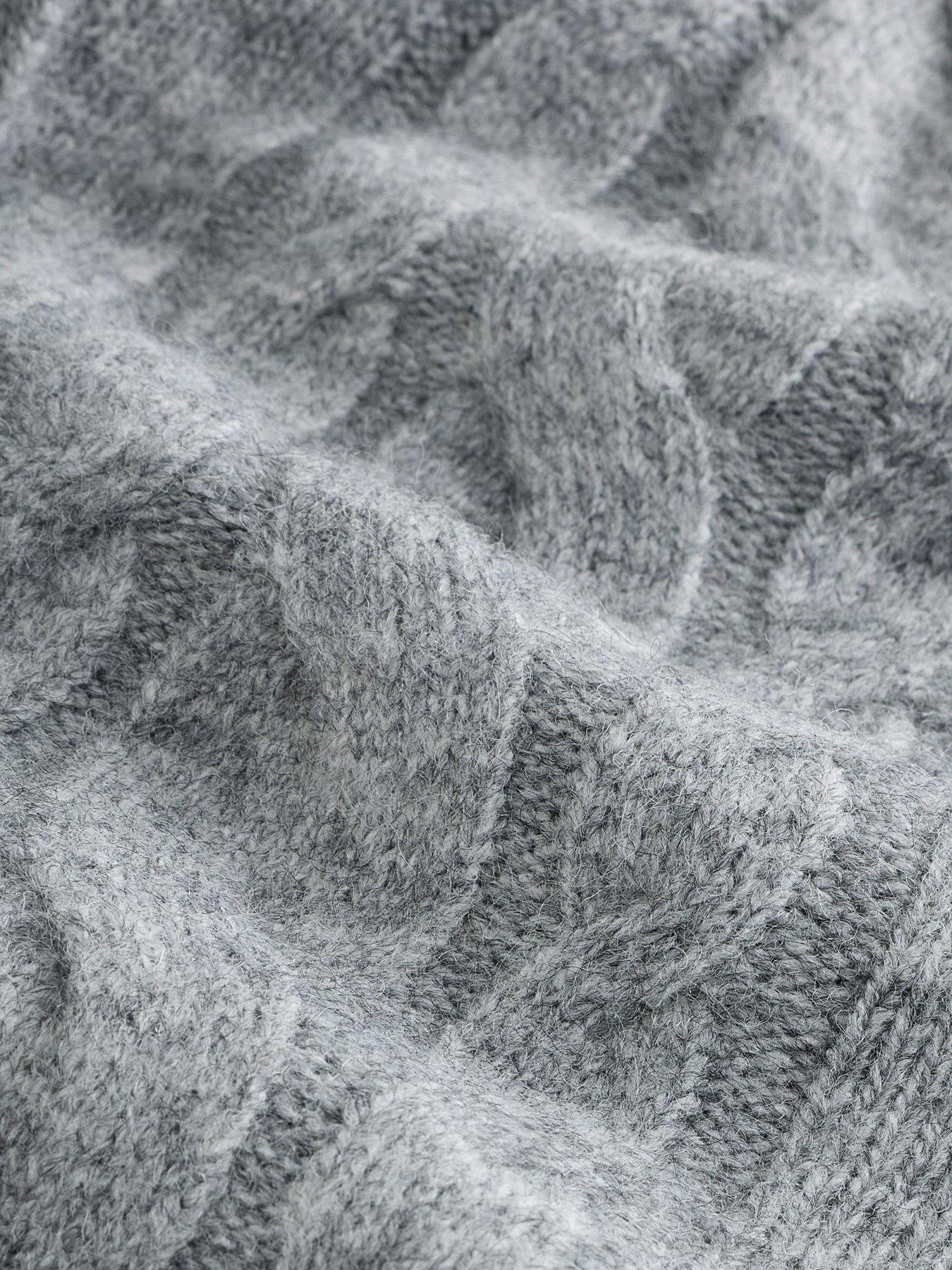 Image 7 of 7 of Laura Ashley Grey Cable Knit Cardigan