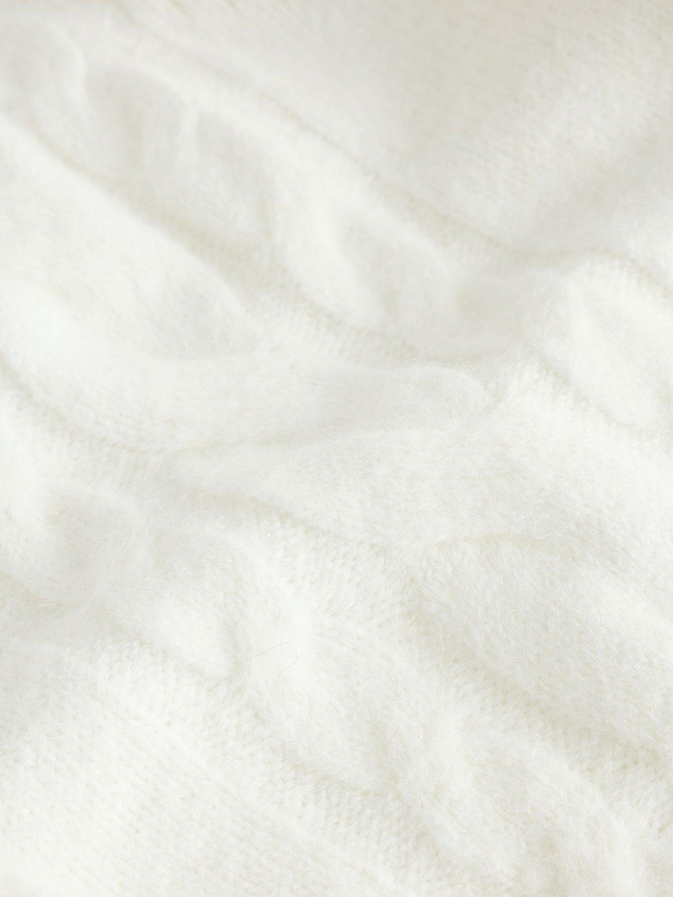 Image 7 of 7 of Laura Ashley Cream Cable Knit Cardigan