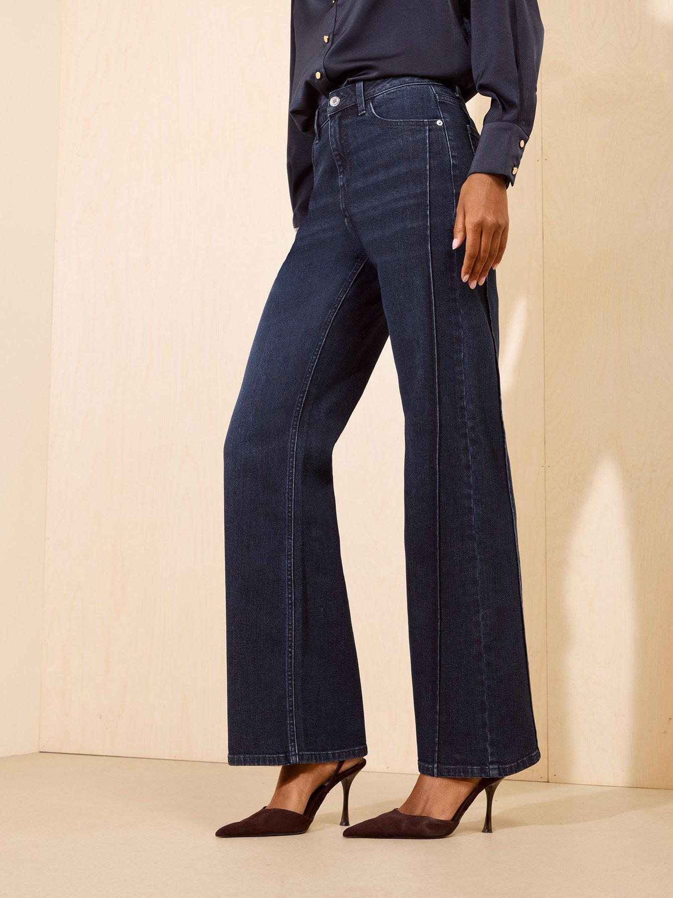Image 1 of 6 of Friends Like These Dark Wash Everyday Wide Leg Jeans