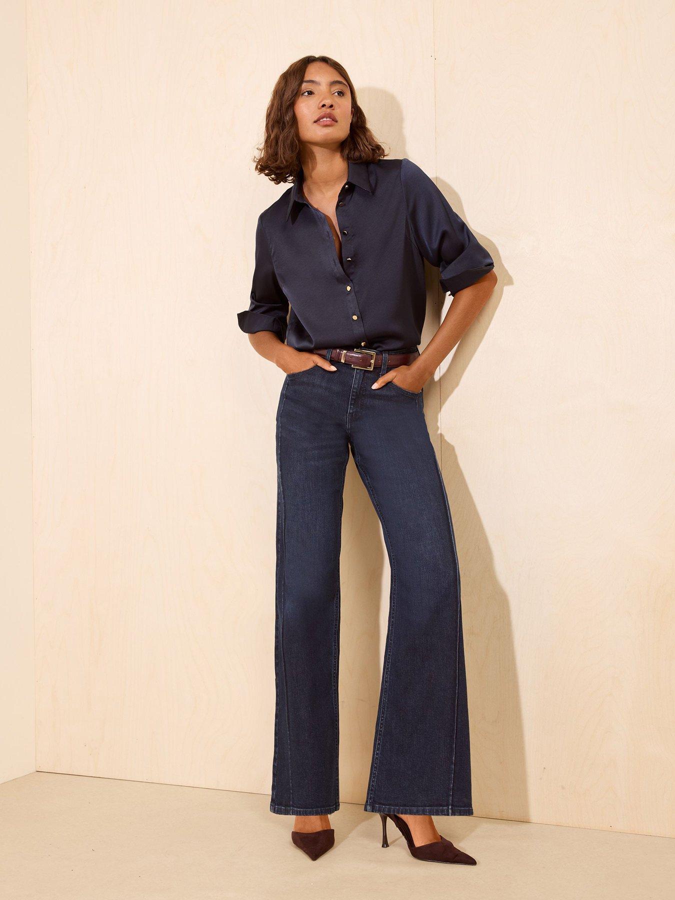 Image 3 of 6 of Friends Like These Dark Wash Everyday Wide Leg Jeans