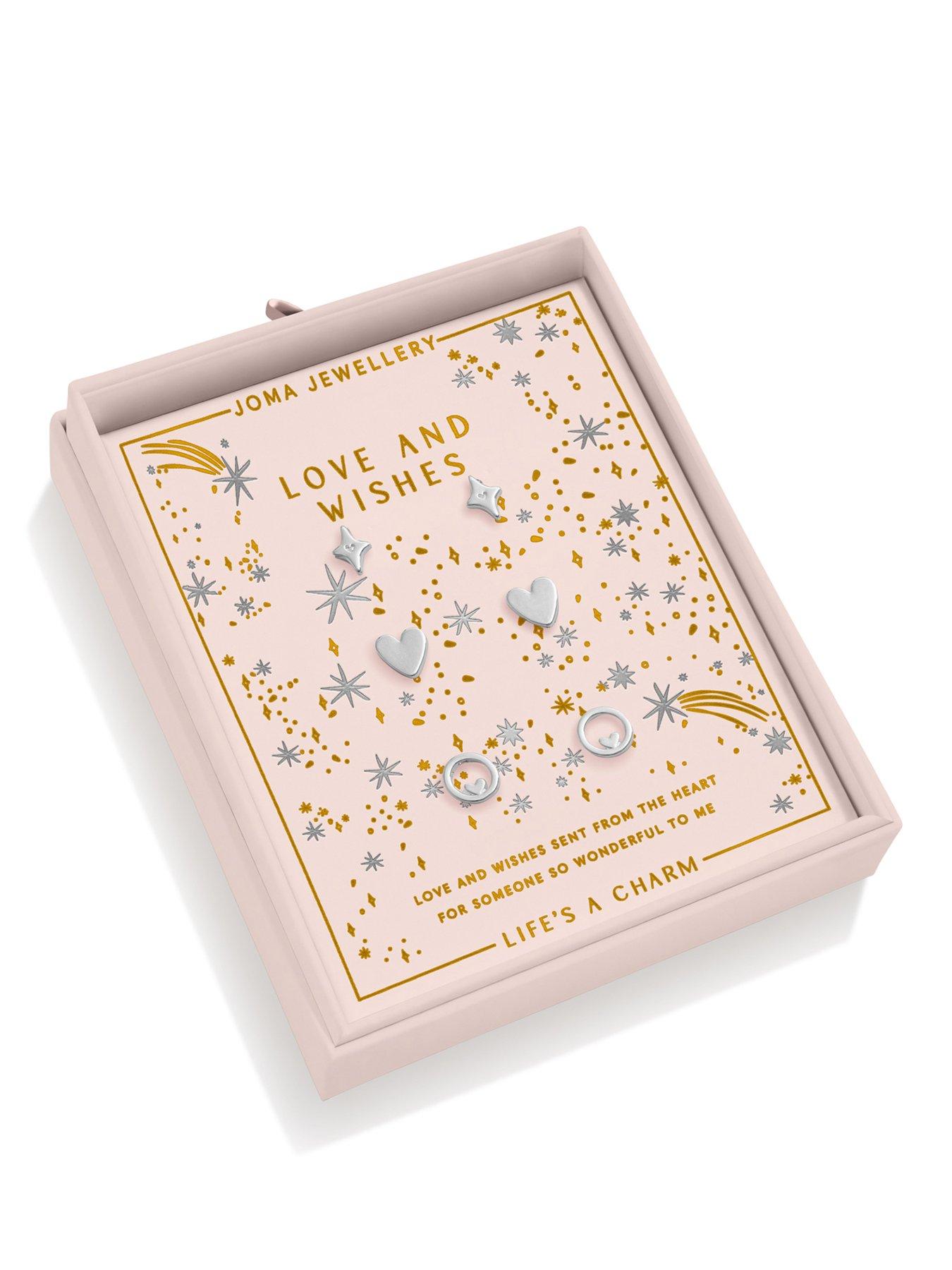 Joma Jewellery CHRISTMAS LIFE'S A CHARM 'LOVE AND WISHES' Stud Earrings