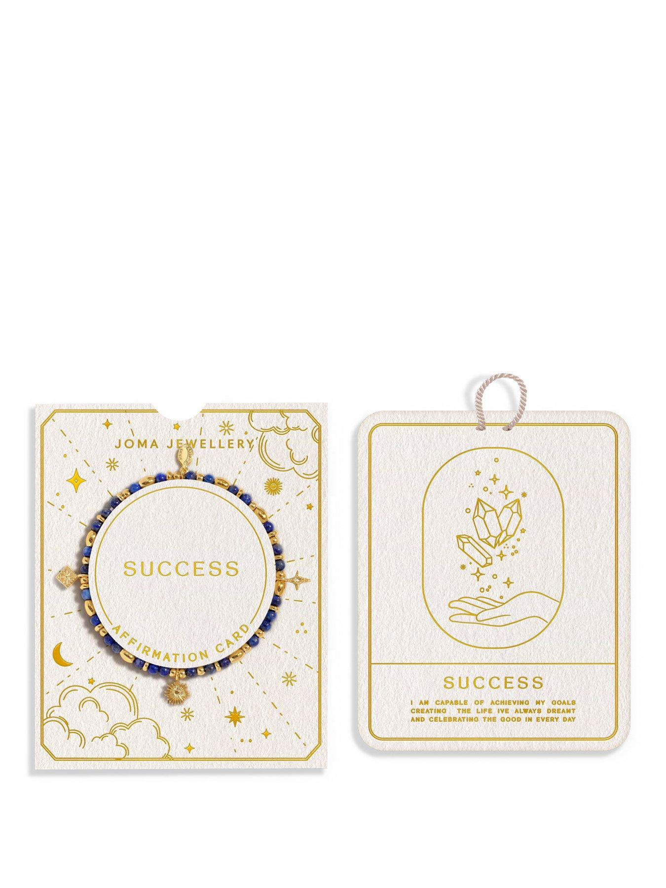 Joma Jewellery Affrimation Card Success Bracelet - Gold-plated