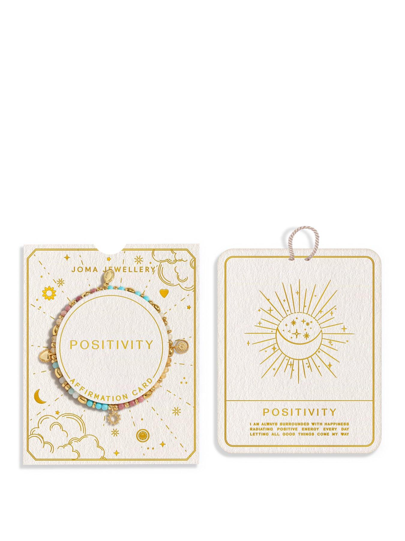 Joma Jewellery Affrimation Card Positivity Bracelet - Gold-plated
