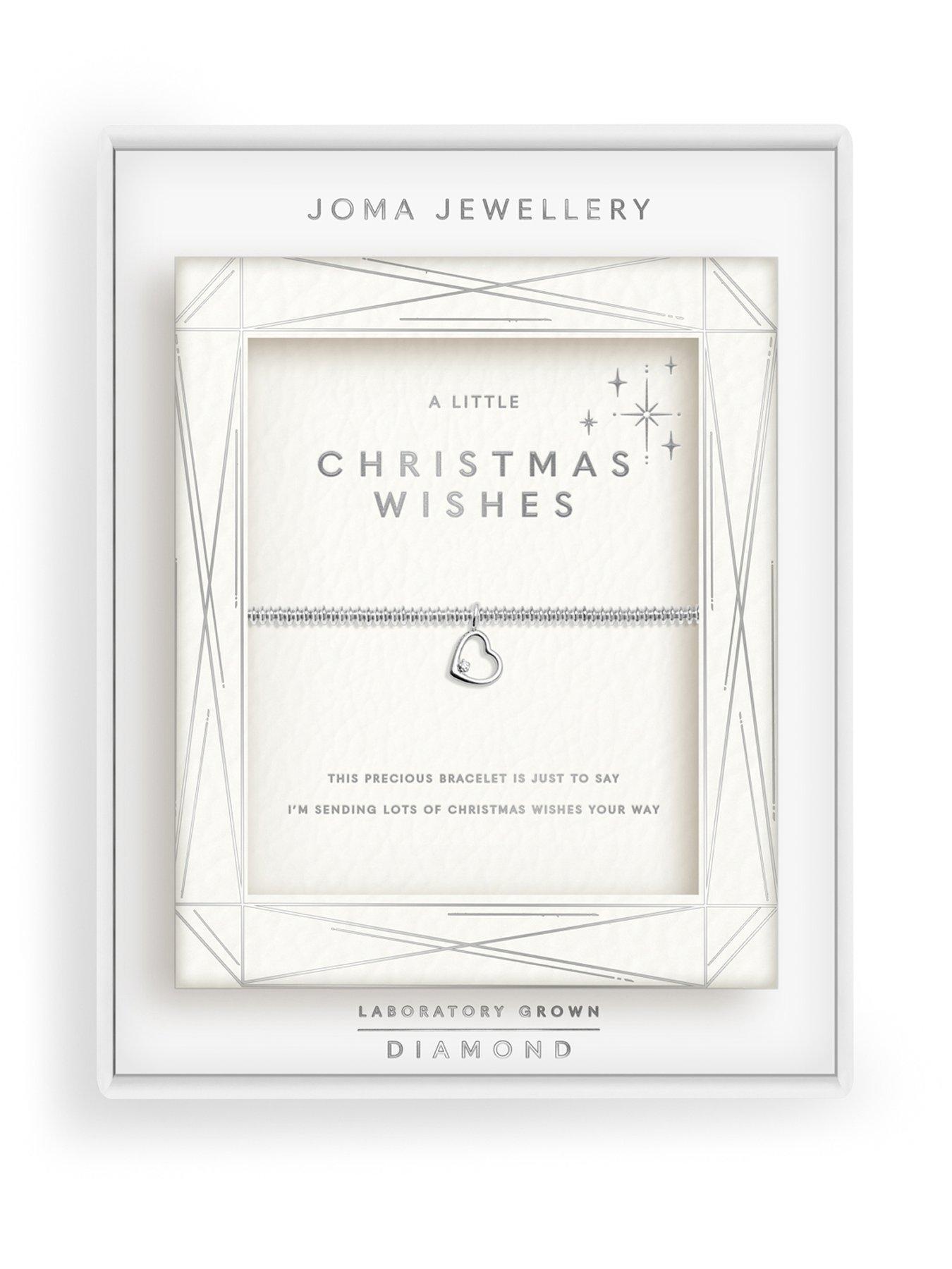 Joma Jewellery LABORATORY GROWN DIAMOND A LITTLE | CHRISTMAS WISHES | Silver Plated | Bracelet | 17.5cm stretch