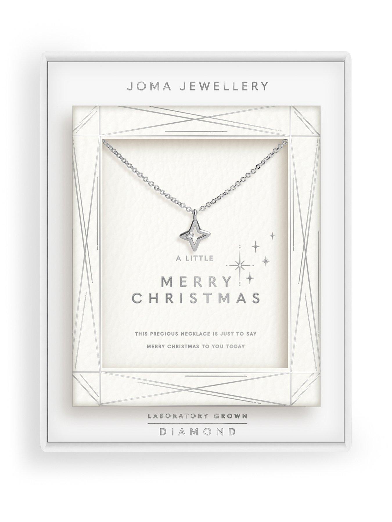 Joma Jewellery Laboratory Grown Diamond Necklace A Little Merry Christmas Necklace - Silver-plated