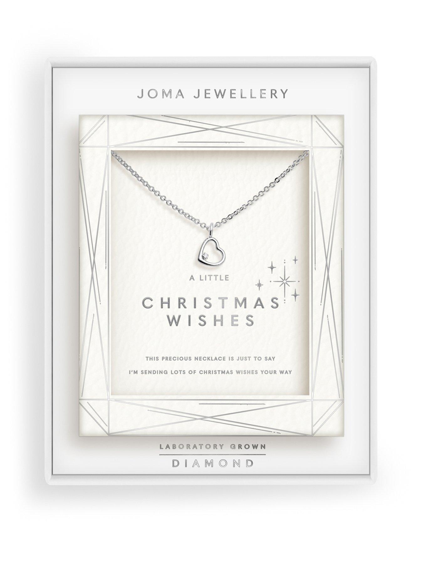Joma Jewellery Laboratory Grown Diamond Necklace A Little Christmas Wishes Necklace - Silver-plated