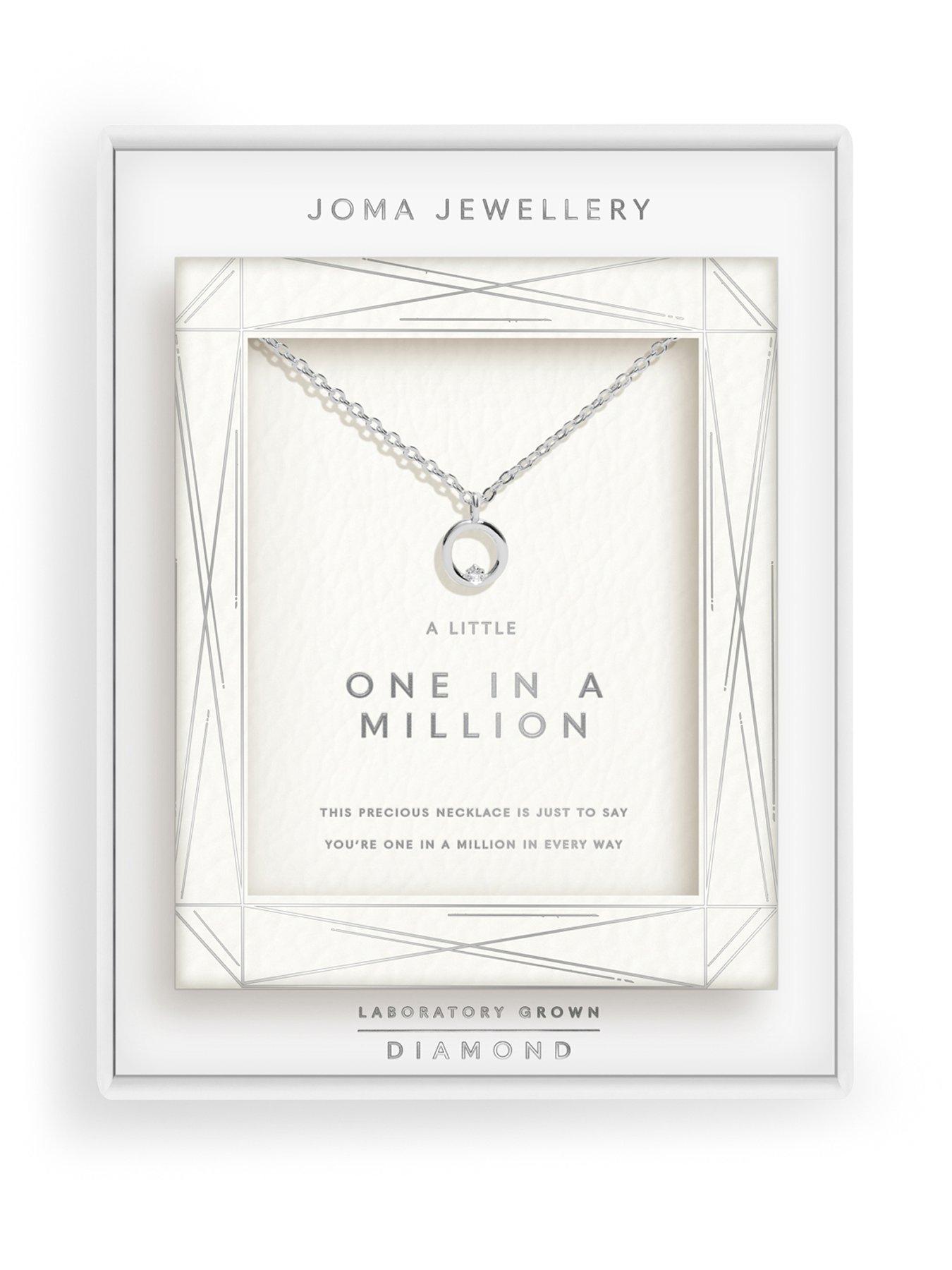 Joma Jewellery LABORATORY GROWN DIAMOND NECKLACE A LITTLE | ONE IN A MILLION | Silver Plated | Necklace | 46cm + 5cm extender