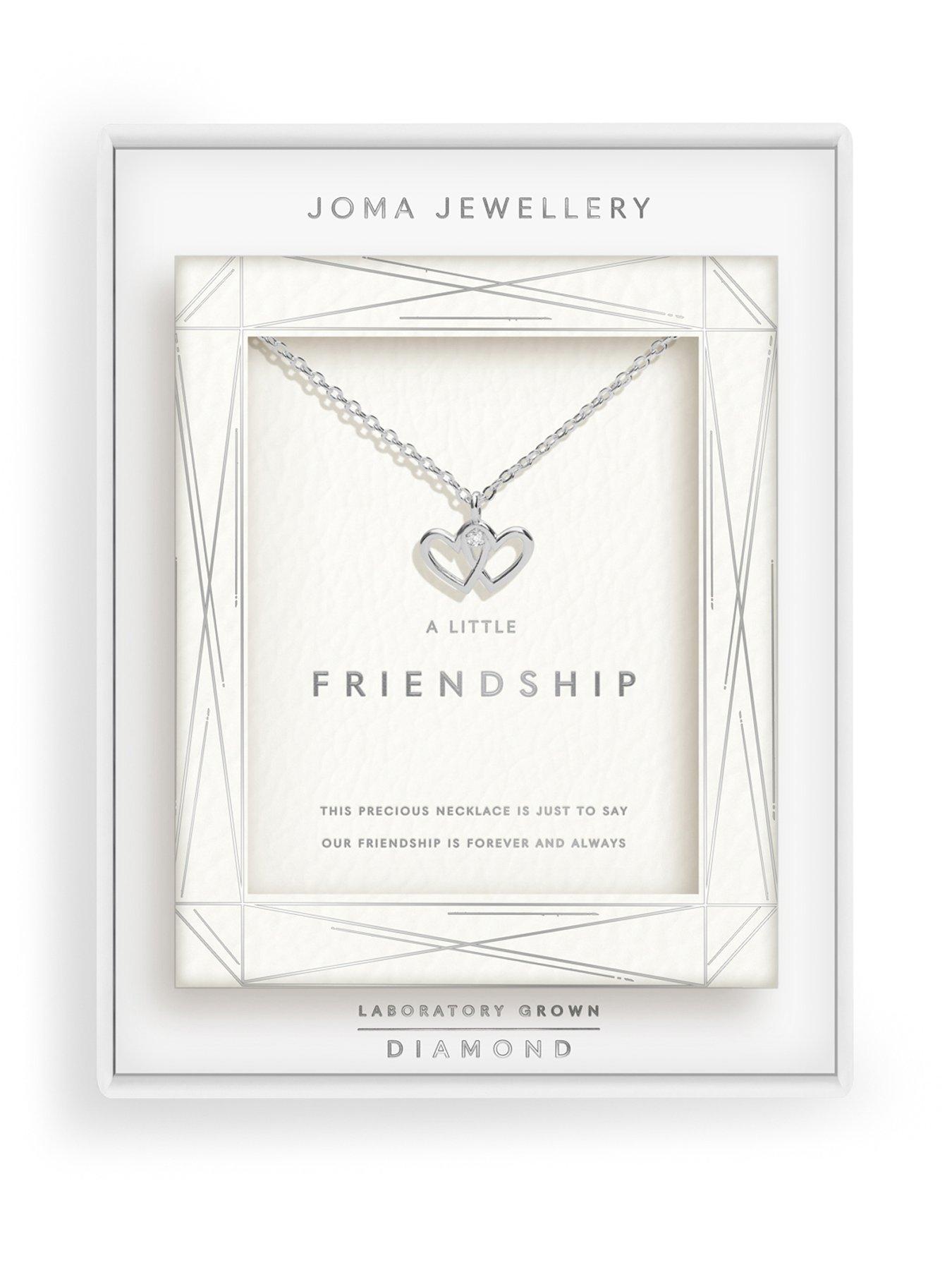 Joma Jewellery LABORATORY GROWN DIAMOND NECKLACE A LITTLE | FRIENDSHIP | Silver Plated | Necklace | 46cm + 5cm extender