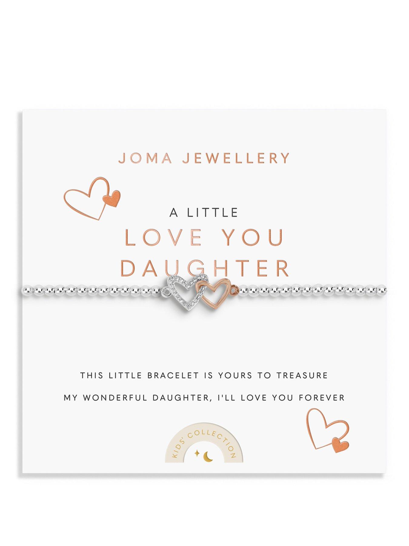 Image 1 of 5 of Joma Jewellery Kids A Little Love You Daughter Bracelet - Silver &amp; Rose Gold plated