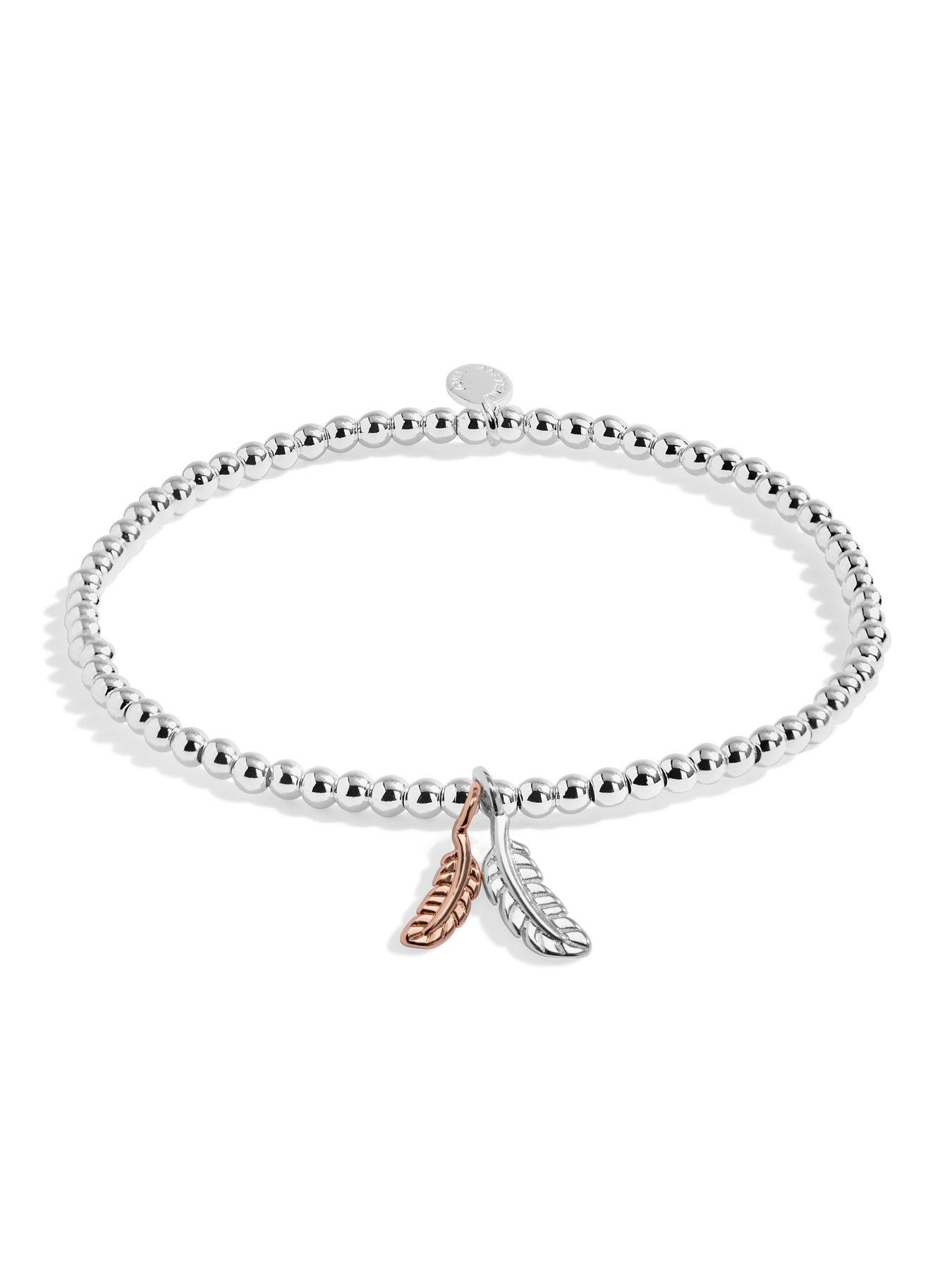 Image 2 of 4 of Joma Jewellery Kids A Little Feathers Appear When Loved Ones Are Near Bracelet - Silver &amp; Rose Gold-plating