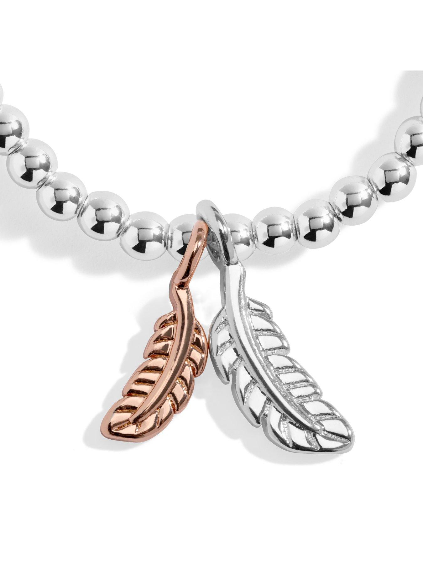 Image 3 of 4 of Joma Jewellery Kids A Little Feathers Appear When Loved Ones Are Near Bracelet - Silver &amp; Rose Gold-plating