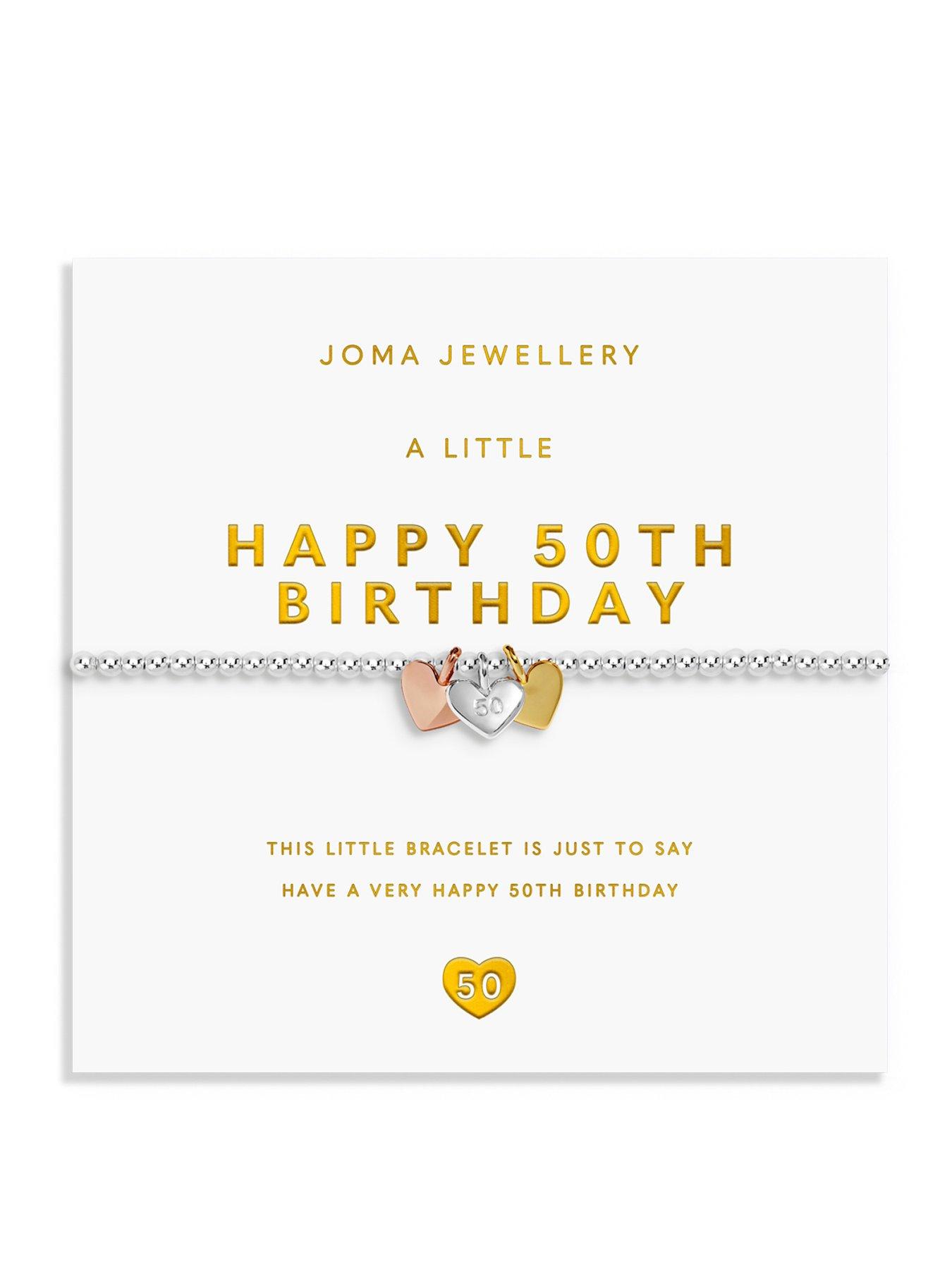 Image 1 of 6 of Joma Jewellery A LITTLE CHARMED MOMENTS 'HAPPY 50TH BIRTHDAY' Bracelet