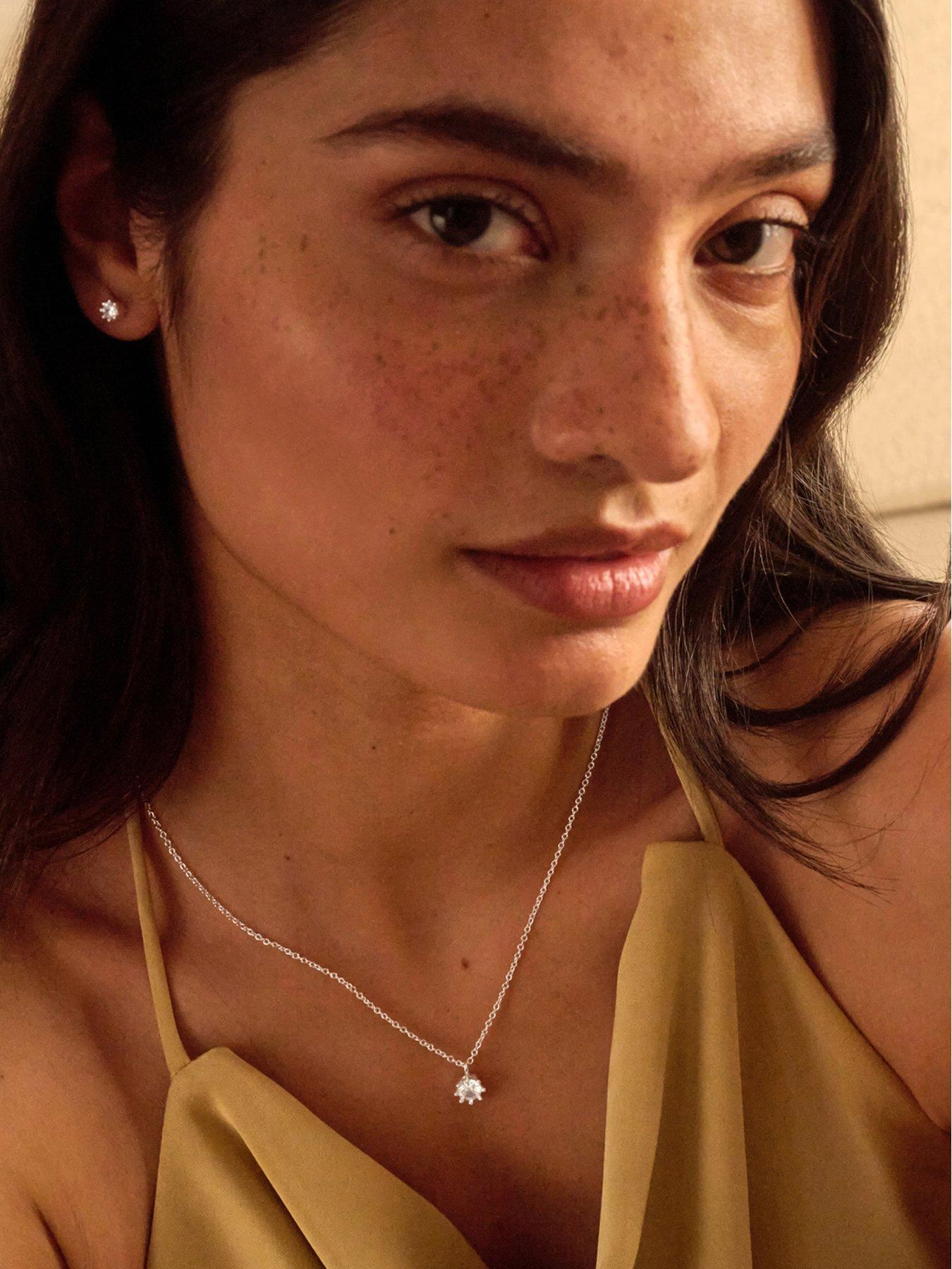 Image 2 of 7 of Joma Jewellery With Love Set From Me To You Necklace &amp; Earrings - Silver-plated