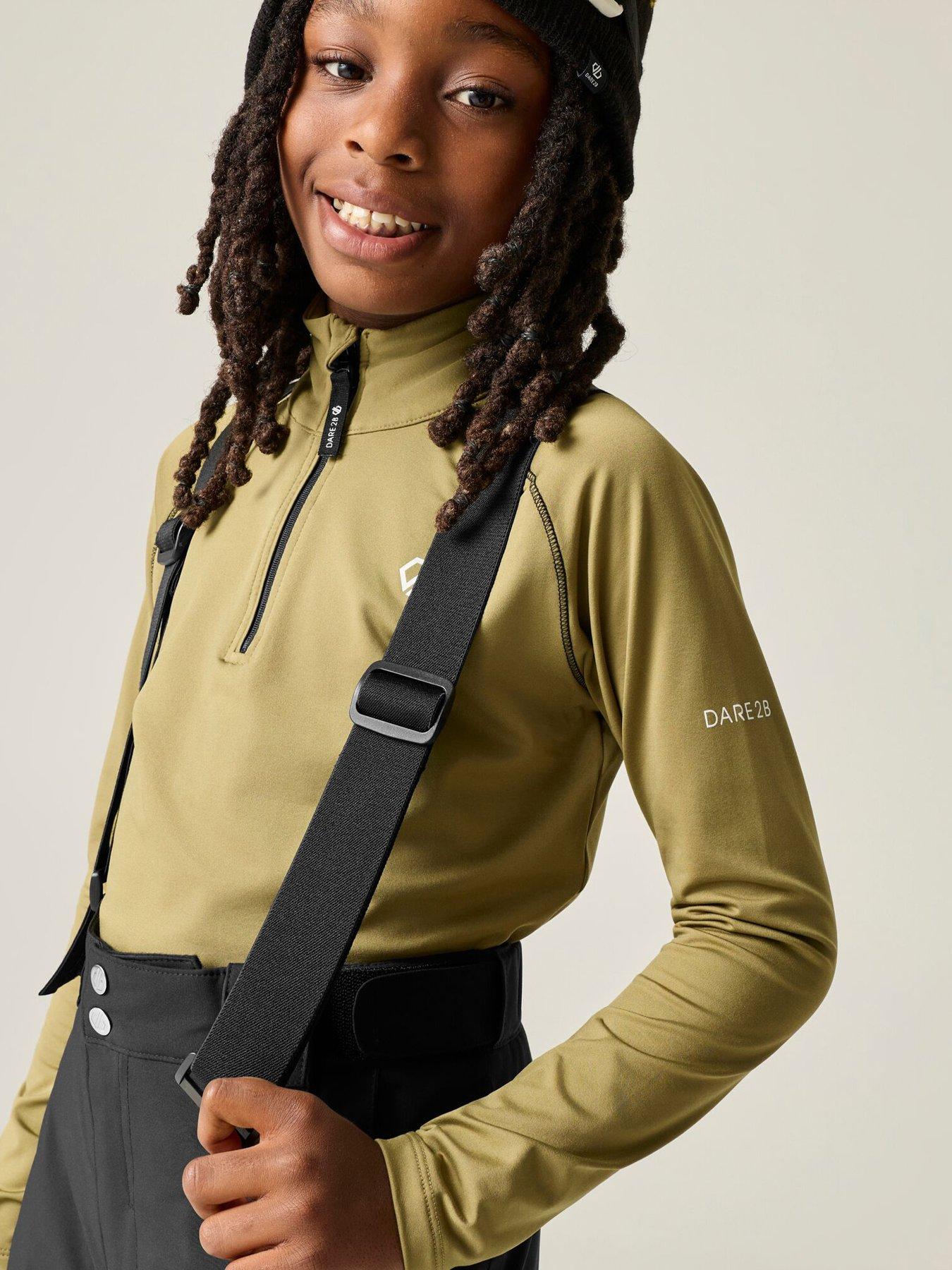 Image 4 of 7 of Dare 2b Kids Outmove III Adjustable Braces Bib Ski Pants - Black