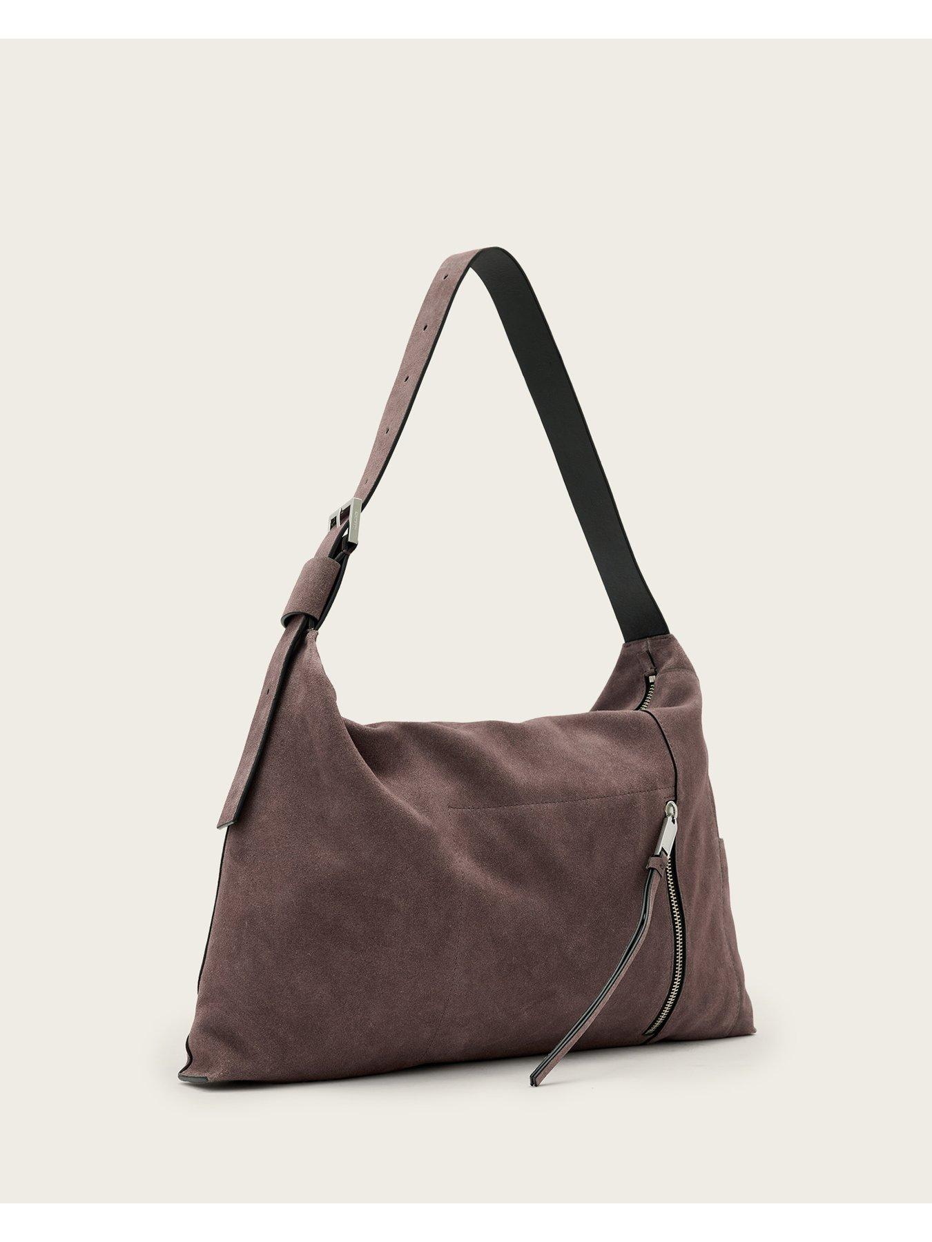 Image 2 of 5 of AllSaints Womens Alba Adjustable Strap Leather Shoulder Bag - Brown